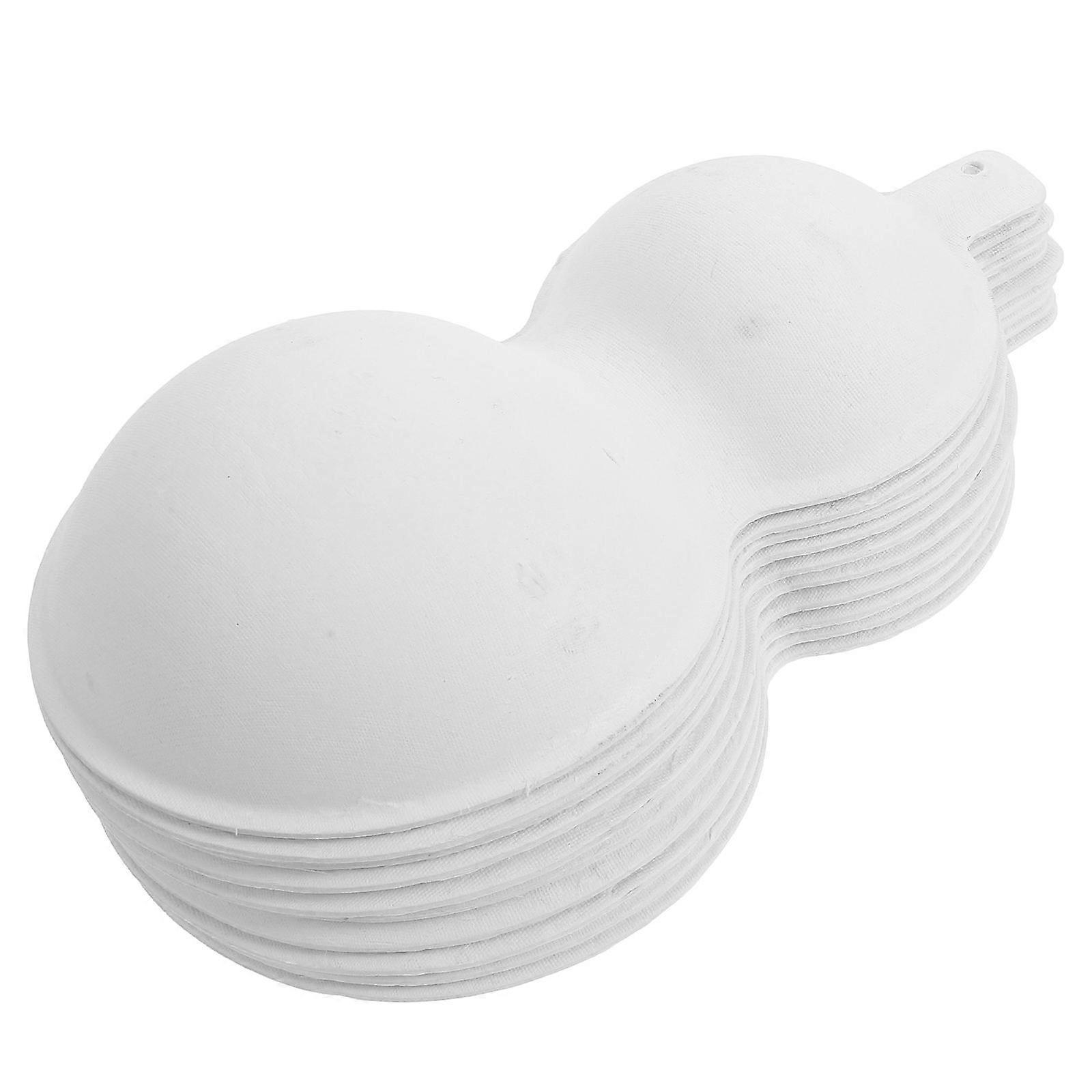 Blank Paper Gourd Diy Accessories Art Classes Creative Projects White 22.50X12.50X4.00cm Diy Drawing 10Pcs