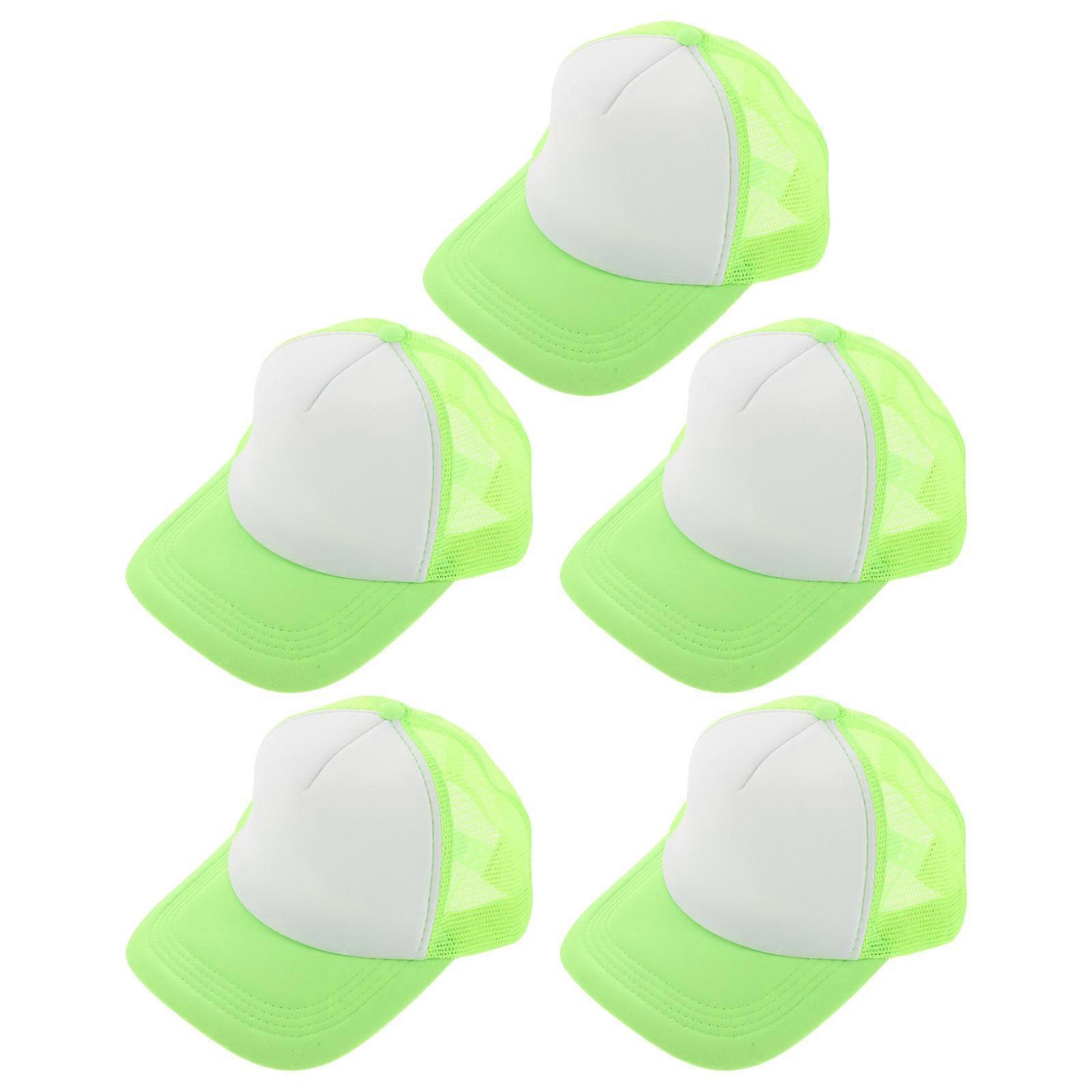 Multi Baseball Caps Sublimation Hats Blank for DIY 5Pcs Set