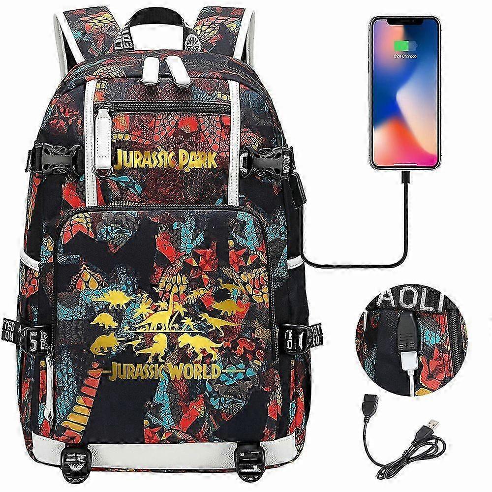 Smart Jurassic Backpack with USB Port - Essential for Tech-Savvy UK Students On The Go