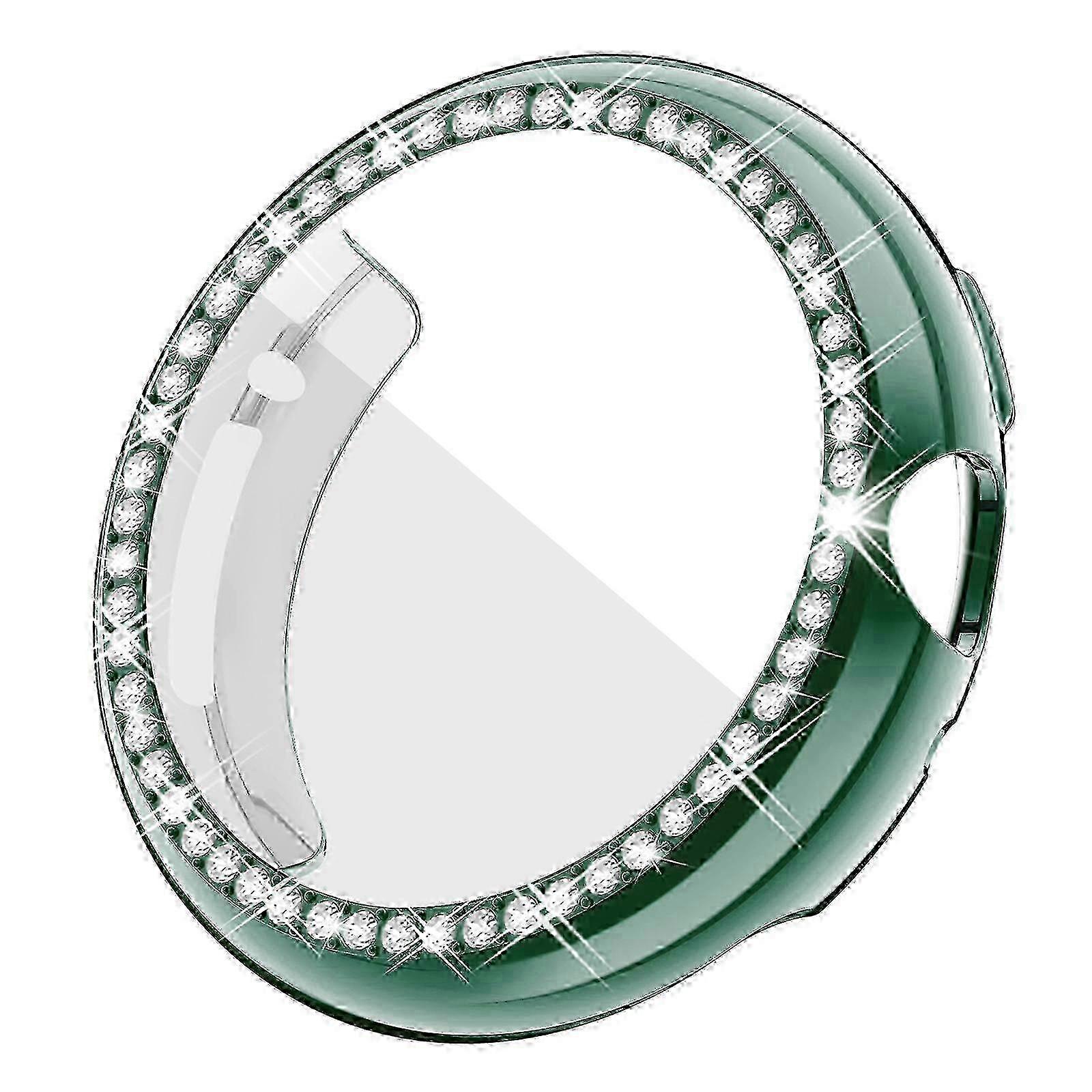 2025 Scratch-Resistant Full Coverage Housing with Diamond Bezel and Light Gold Bumper Shell for Watch