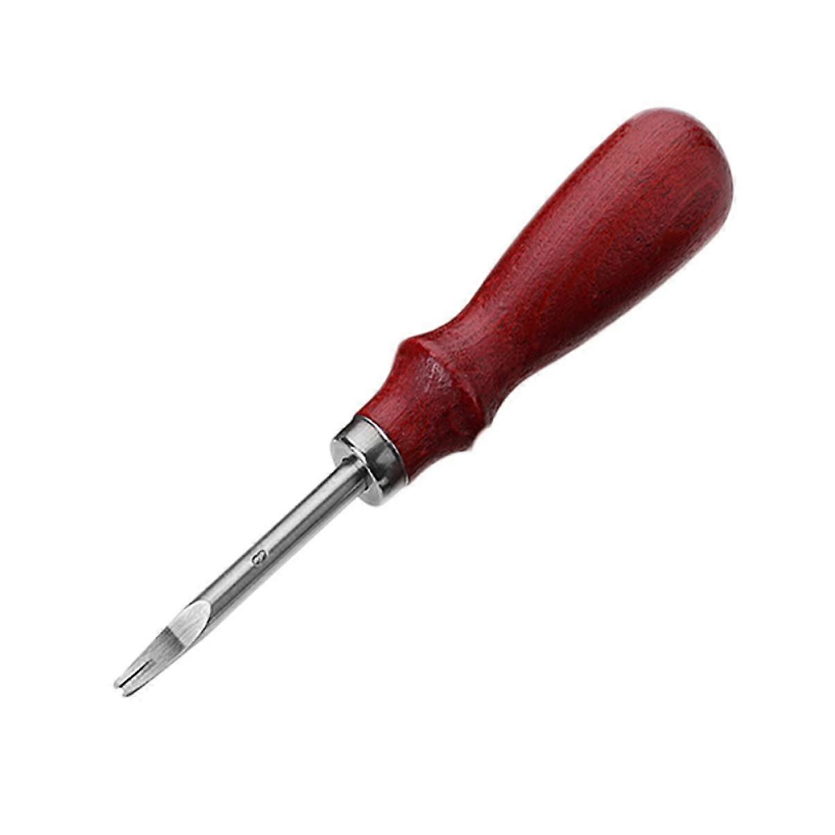 1 Piece DIY Leather Beveler with Wooden Handle, Durable Leather Trimmer for Precise Leather Crafting for Home and DIY Projects
