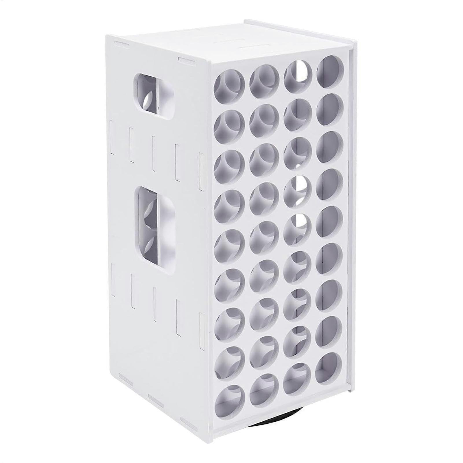 Color Organizer – Vertical Organizer Tower with 72 Holes for 50ml Bottles, Rotating Design, Red Color