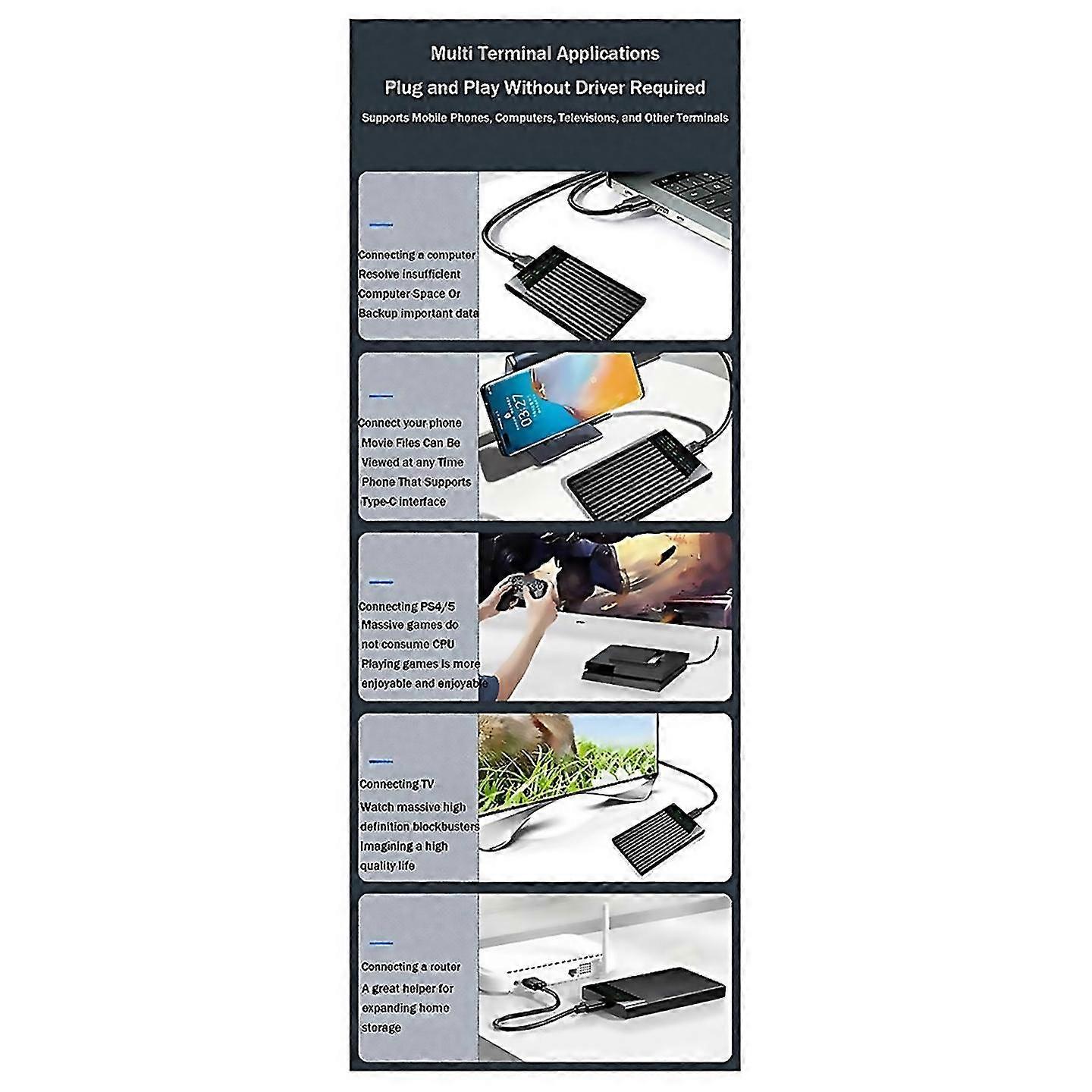 For 25in hdd enclosure sata to usb31 external hard drive case 6gbps hdd ssd hard drive enclosure sto