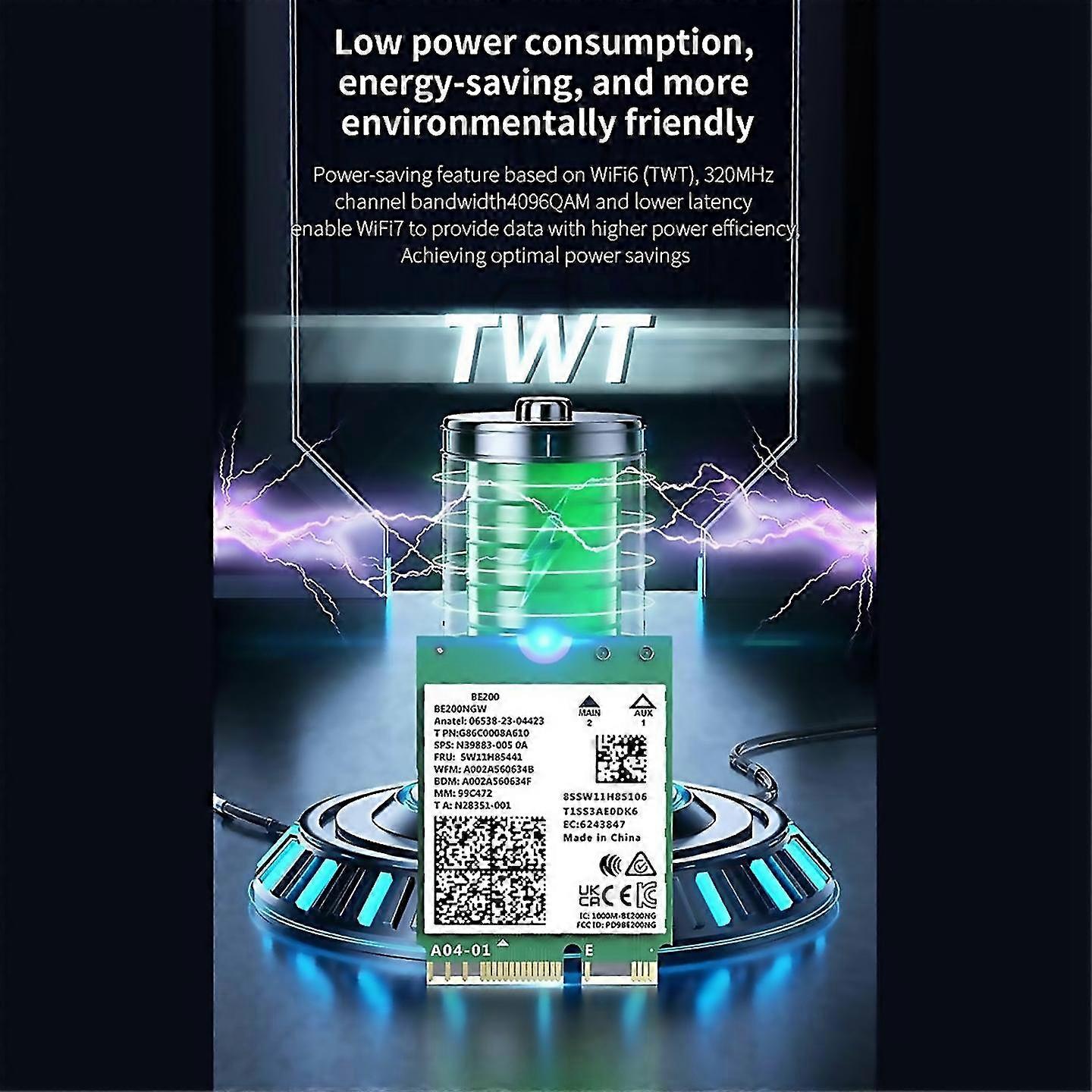 For Wifi 7 Be200 Network Card Bluetooth 54 Tri