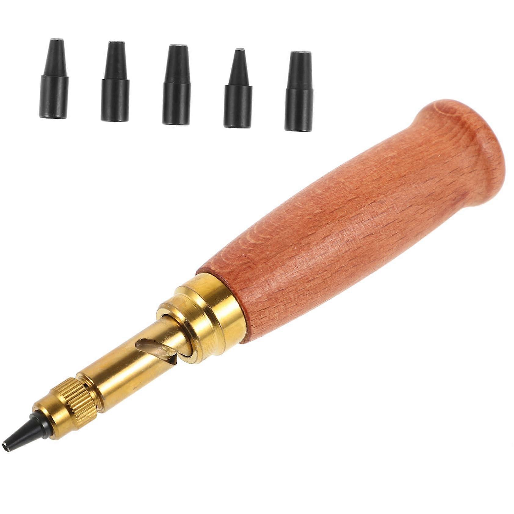 1 set leather punch partial tool with hollow cutters hardened for belts shoes and canvas easy to use and durable