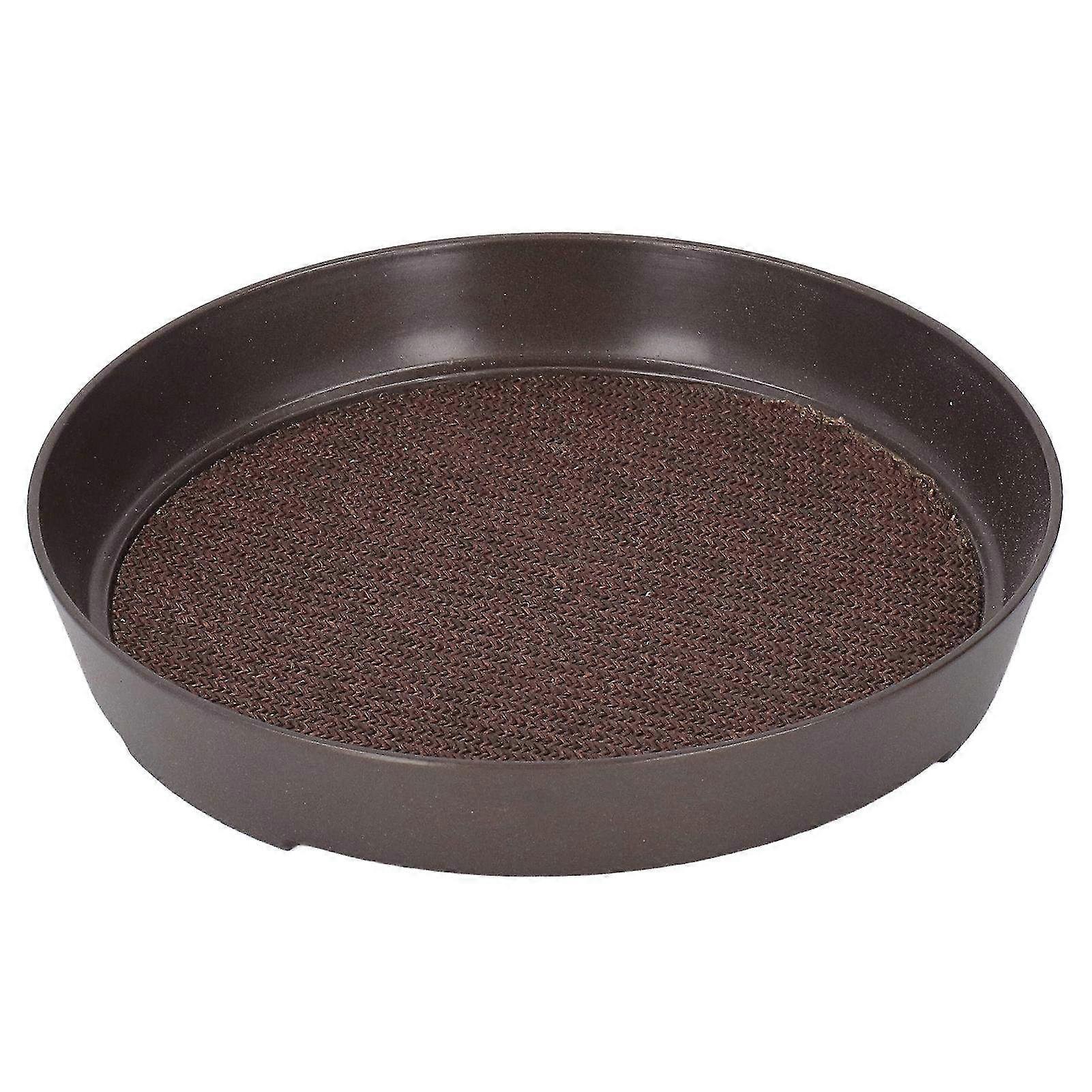 Decorative Round Alloy Tea Serving Tray - Small Simple Design for Home, Patio, Porch & Deck Use