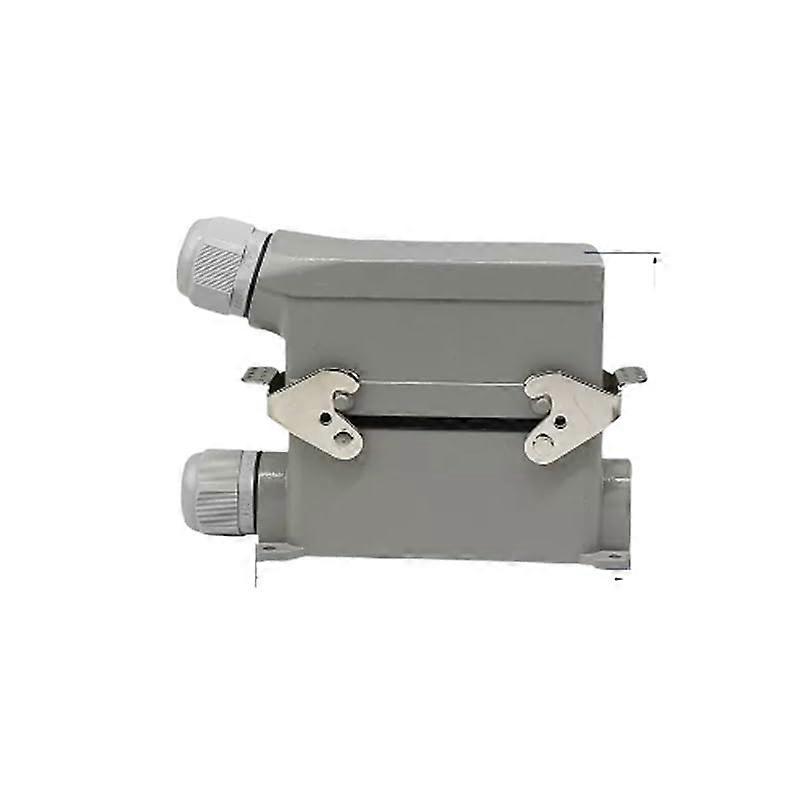 Base Rectangular Heavy Duty Connector 4 6 8 10 16 20 24 32 48 Core Pins 16A Side Outlet (24 Core)