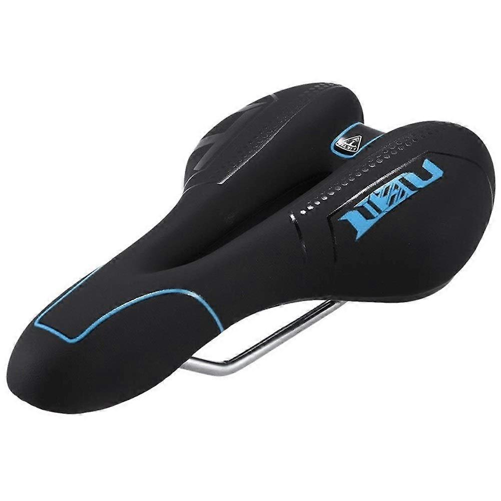 Mountain Bike Saddle Soft Comfortable Breathable Cushion MTB Cycling Seat Blue