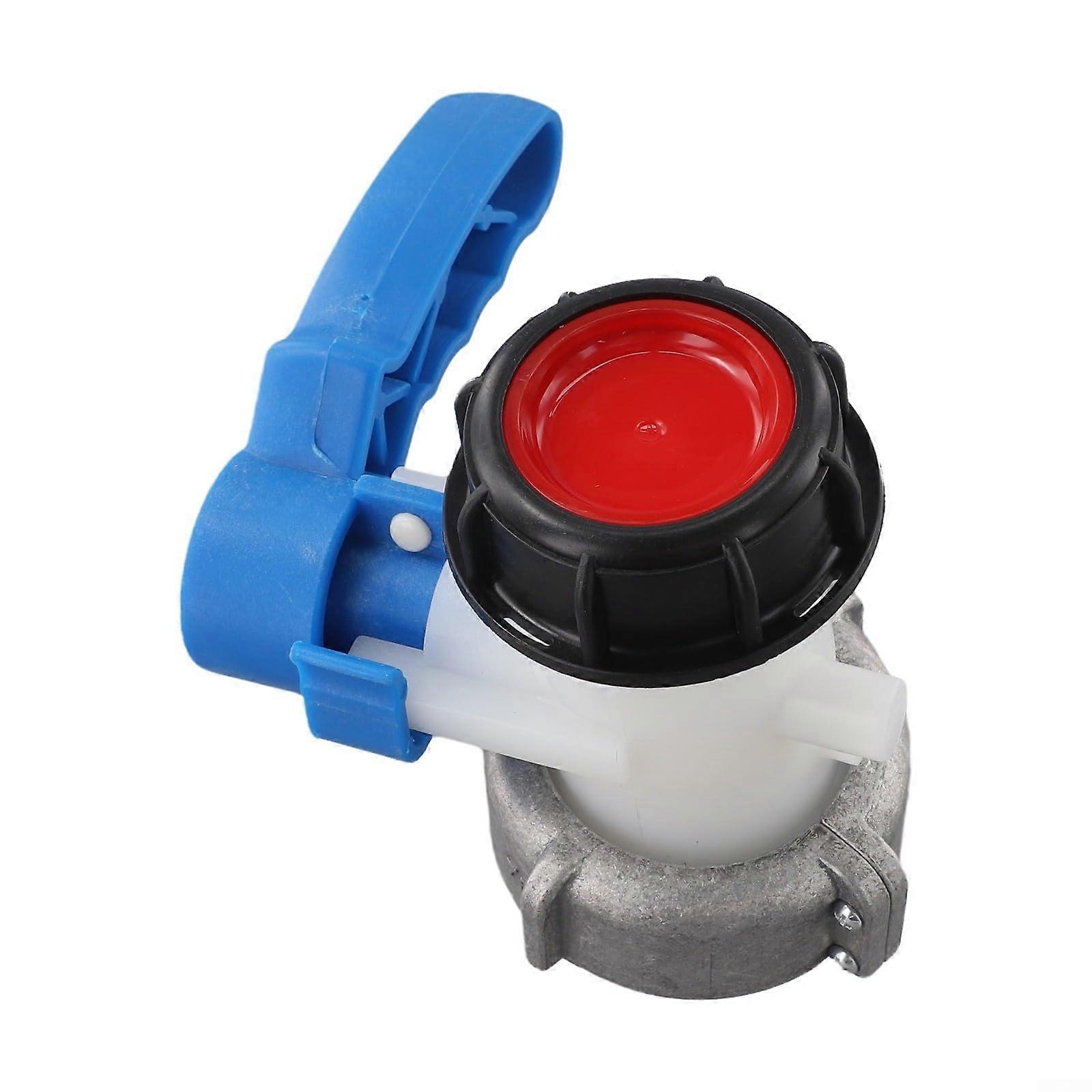 Shutoff valve for IBC containers, 75 mm adapter for reliable liquid dosing and easy operation.
