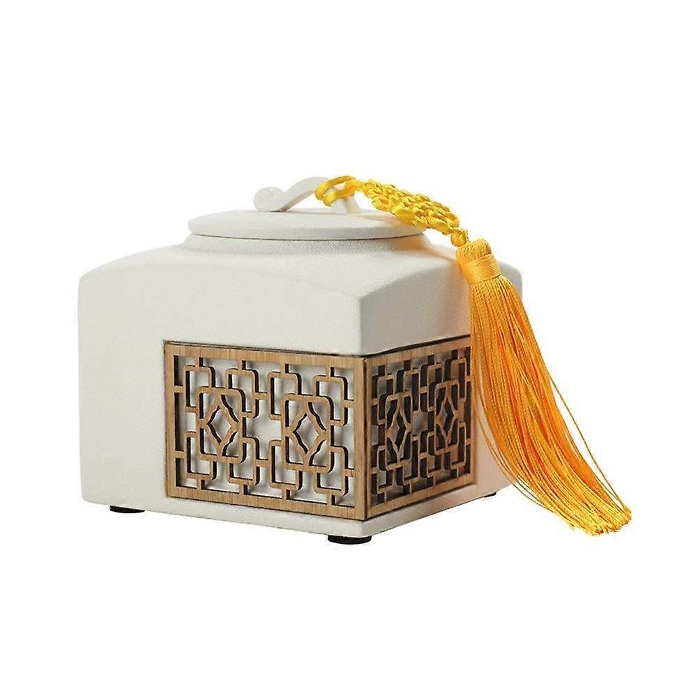 Ceramic Floral Pattern Cremation Urn for Adults and Pets, 1000ml, Handcrafted Weatherproof Design, 12.2x12cm Size