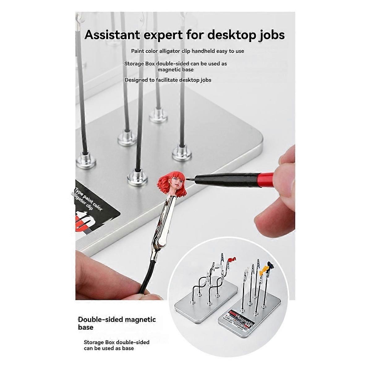 MS095 Magnetic Clip with Storage Box Model Figure Spray Clamp