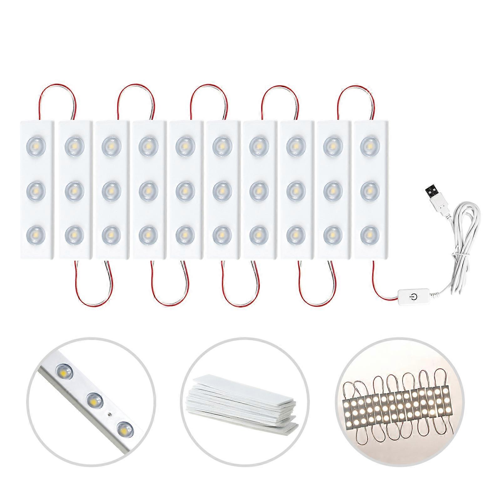 Makeup Mirror Light Bulb 10 LEDs USB Power Soft Light 57.5in