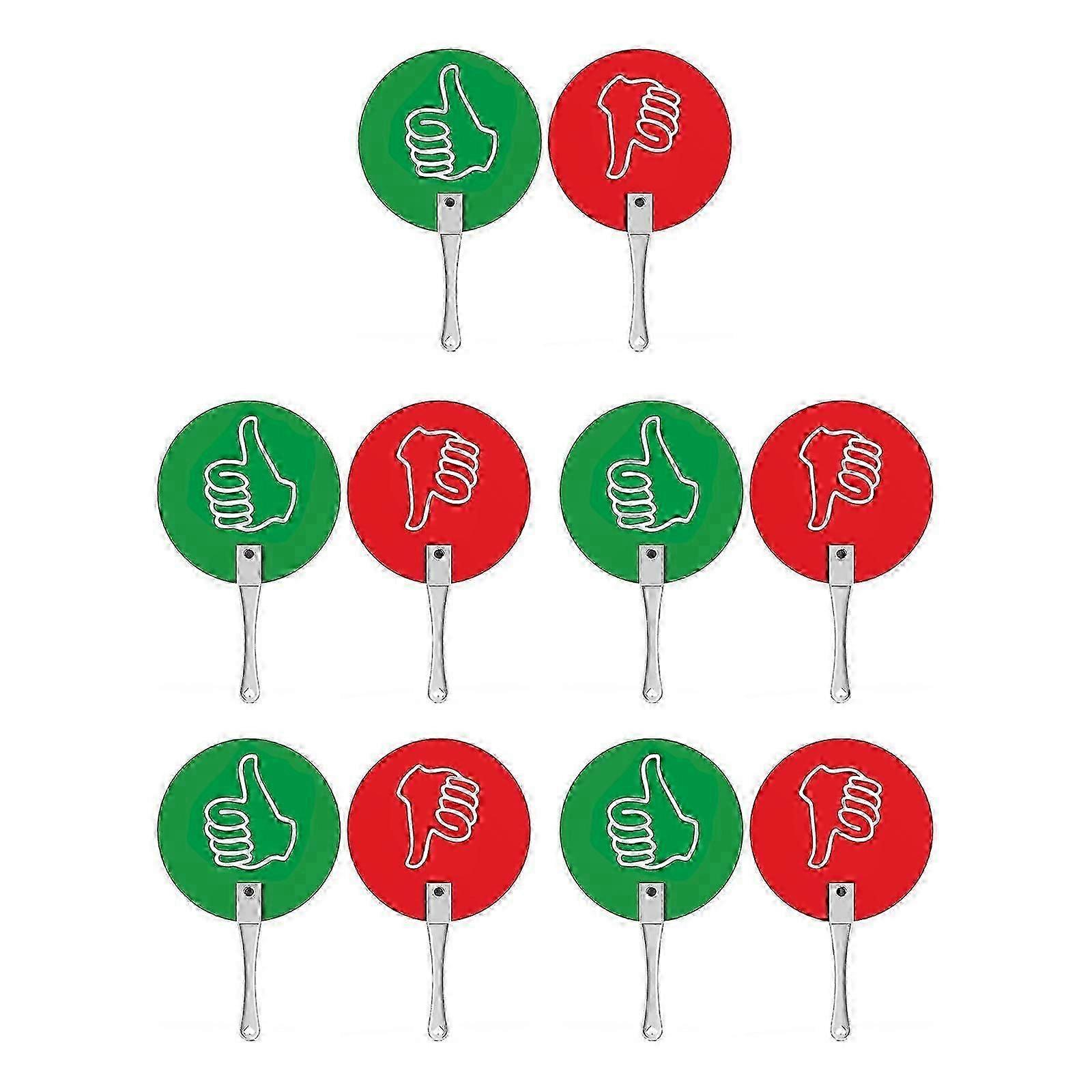 Stemmepadler i klasserommet - 10 stk tommel opp/ned, ja/nei, sant/usant, auksjonspadler