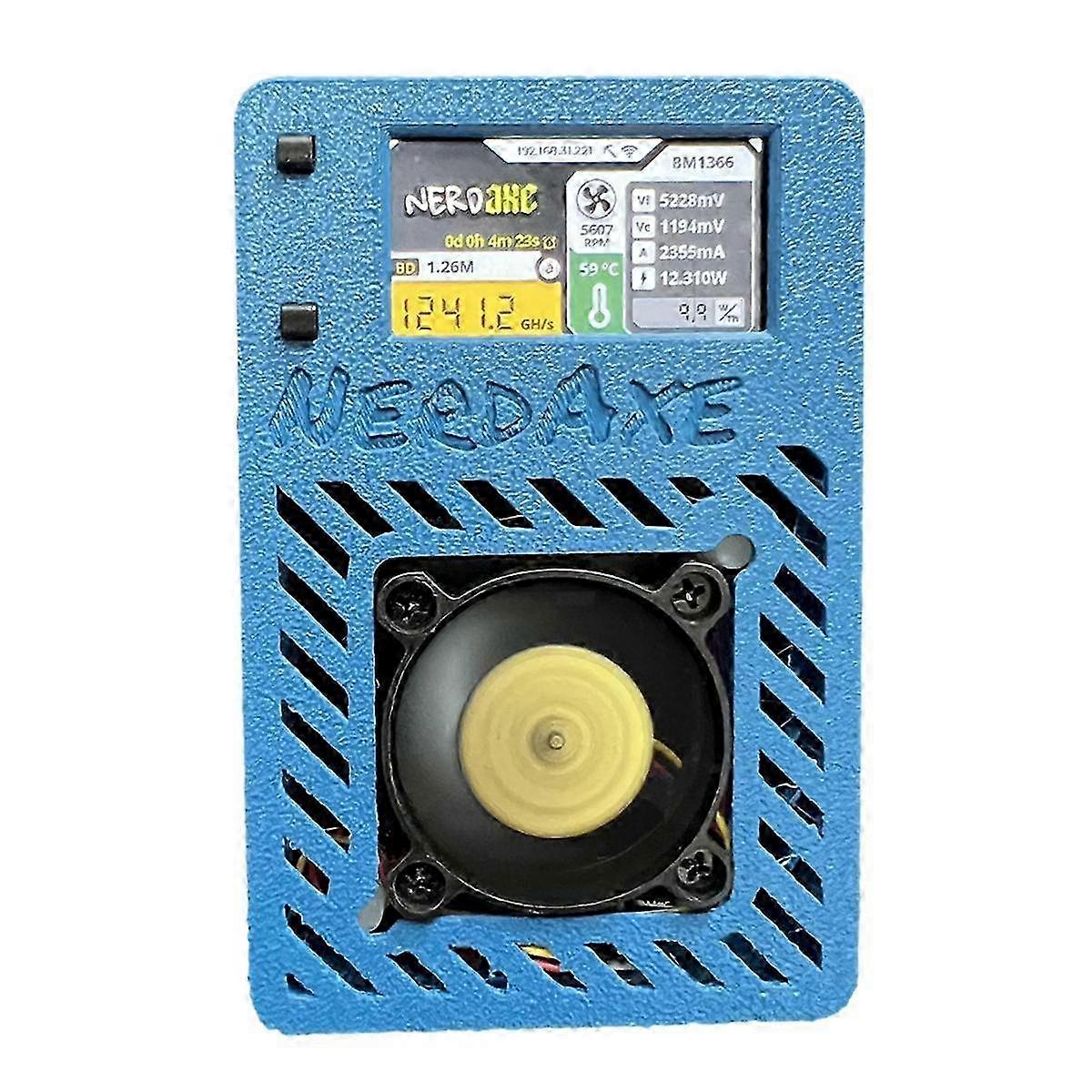 NerdAxe Miner 500Gh/S S19XP ASIC Bitcoin Mini Miner mit 1,9-Zoll-Display und Lotterie-Mining-Funktionalität für AU PLUG-Benutzer