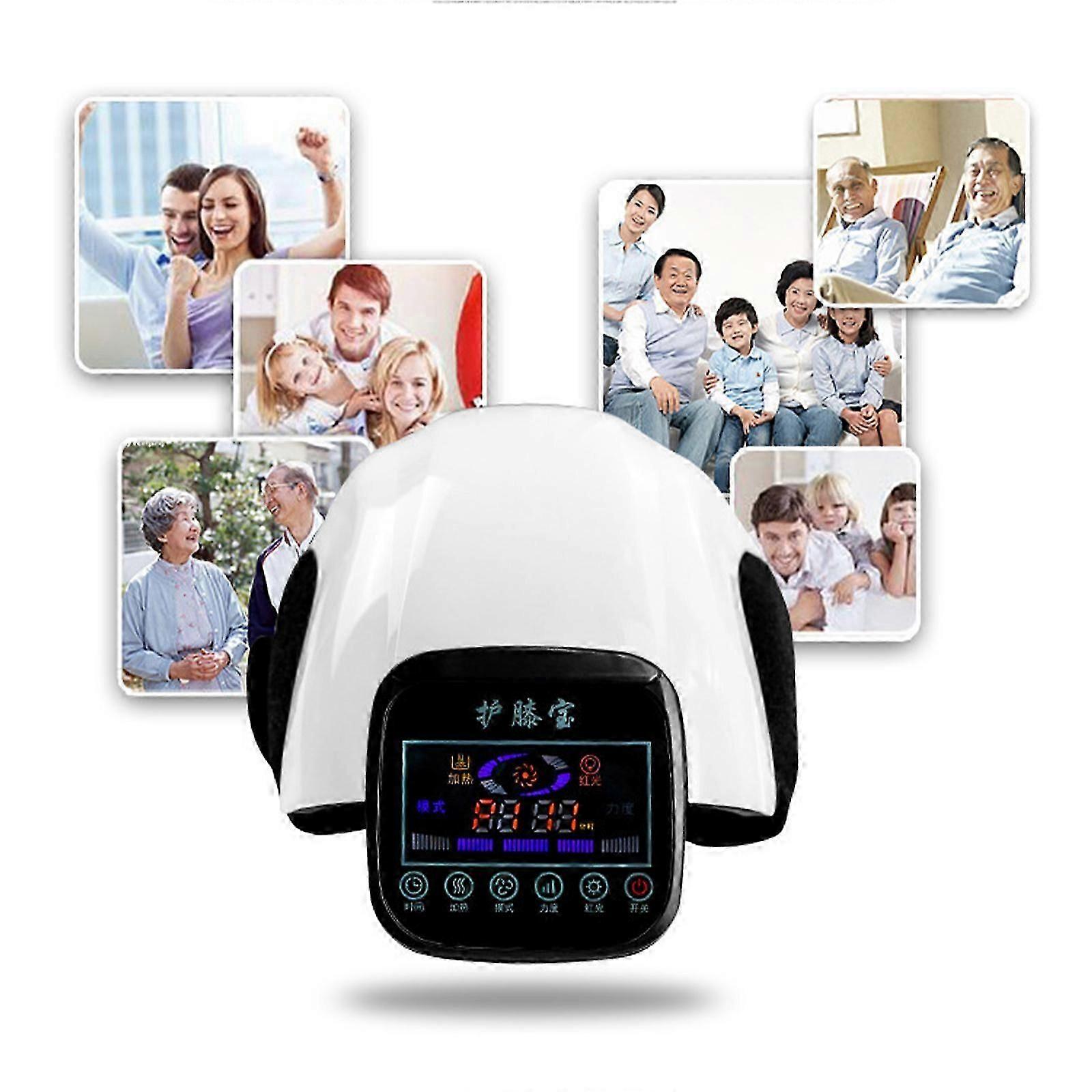 Knee Massager, Adjustable Temperature Cordless Knee Massager, Physical Heating and Vibration Function, Rechargeable Touch Screen Knee Massager