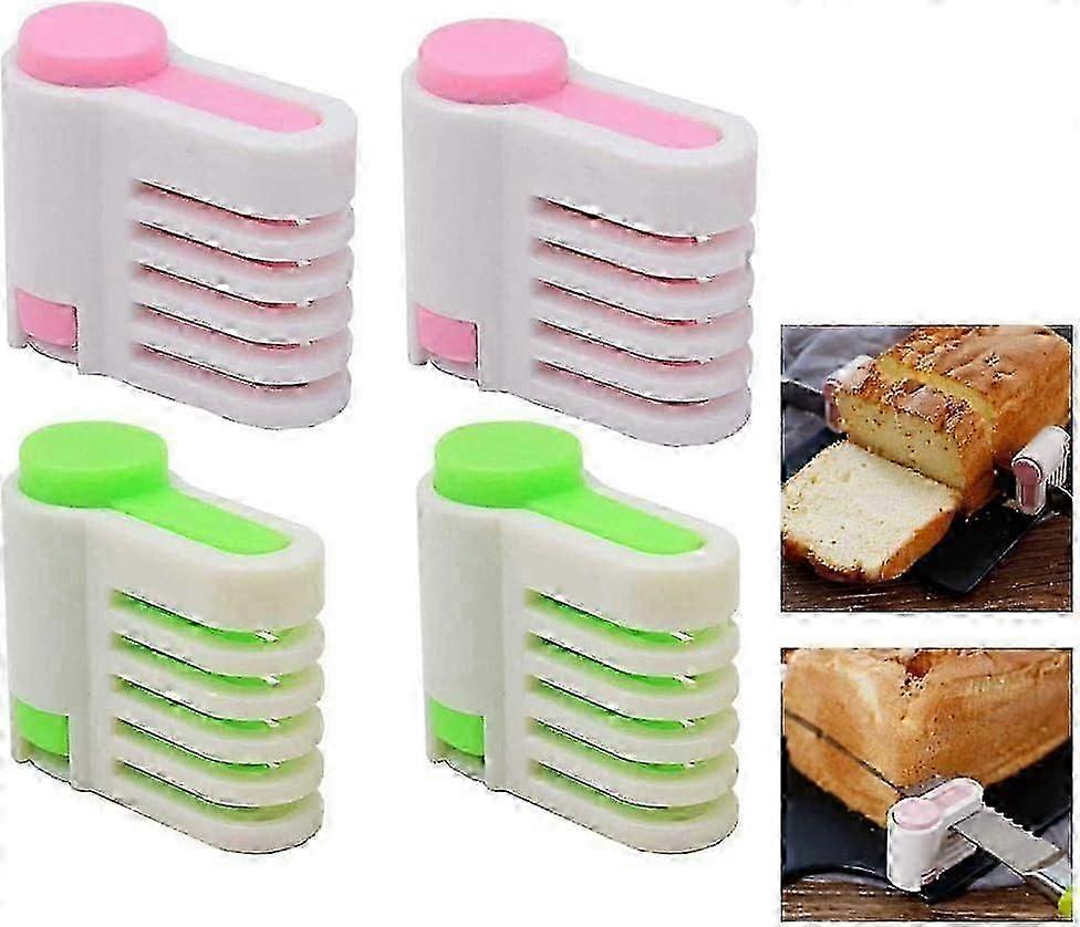4 Pack DIY Cake Slicer Cake Slicer Cutter Cake Levele 5 Layers Cake Slicers Cutting Fixator Adjustable Cutting Fixator Guide Tools DIY Cake Decorating
