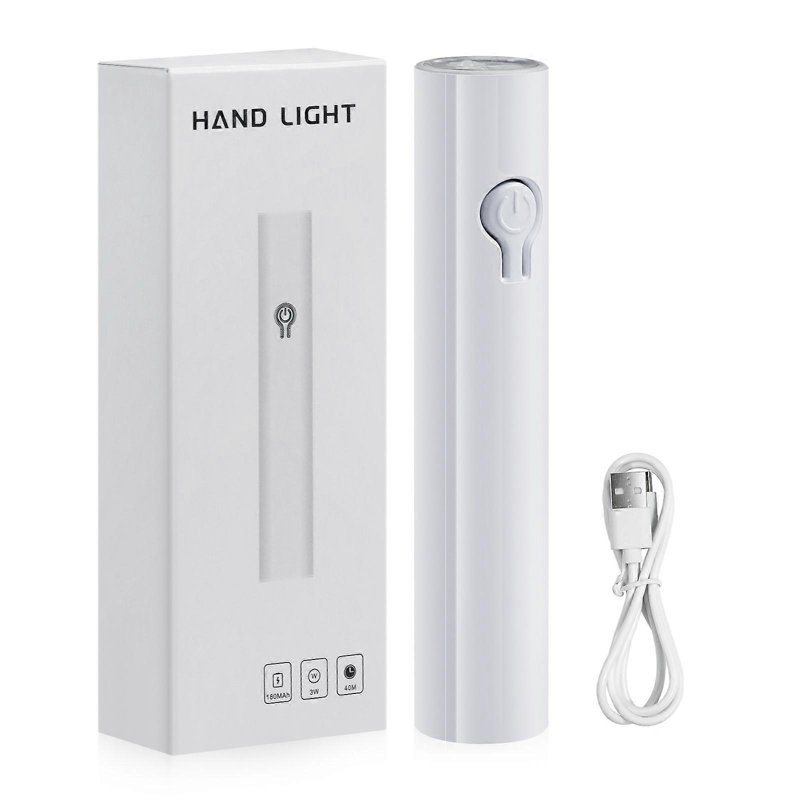 Quick Gel Polish Curing Lamp USB Powered Cordless Manicure Tool With Portable ABS Body For Professional Nail Results White
