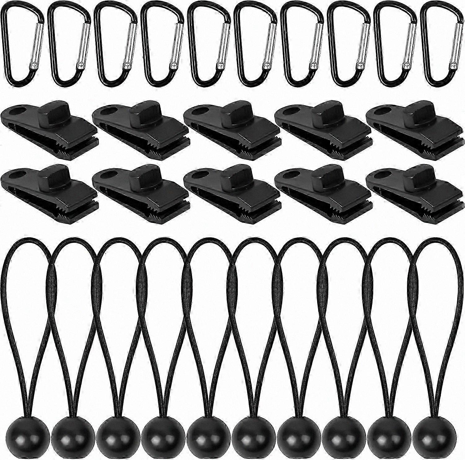10-Pack Heavy Duty Tarp Clips for Camping, Garden, and Pool Use, Durable Elastic Clamps for Securing Tarps and Tents
