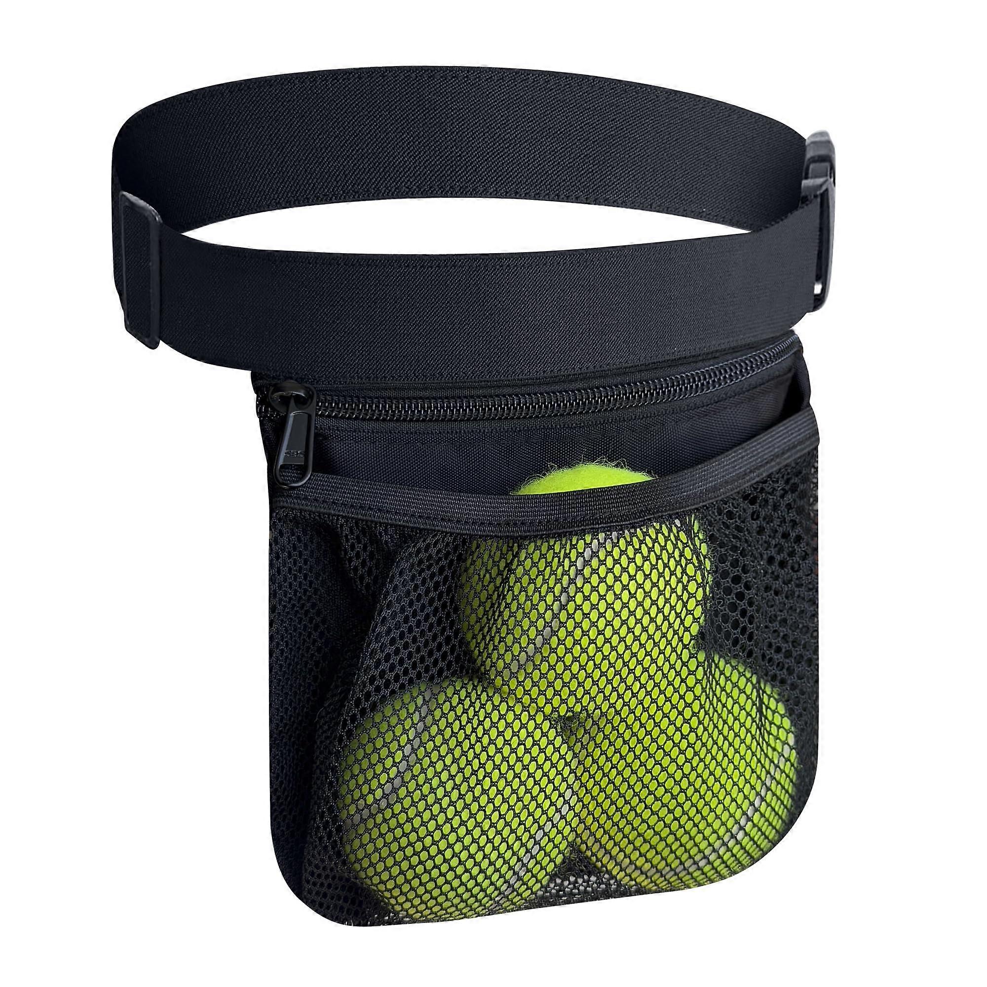 Tennis Ball Band Holder, Adjustable 2642 In Waist, Holds Tennis and Pickleball Balls, Waistband Pouch for Men and Women