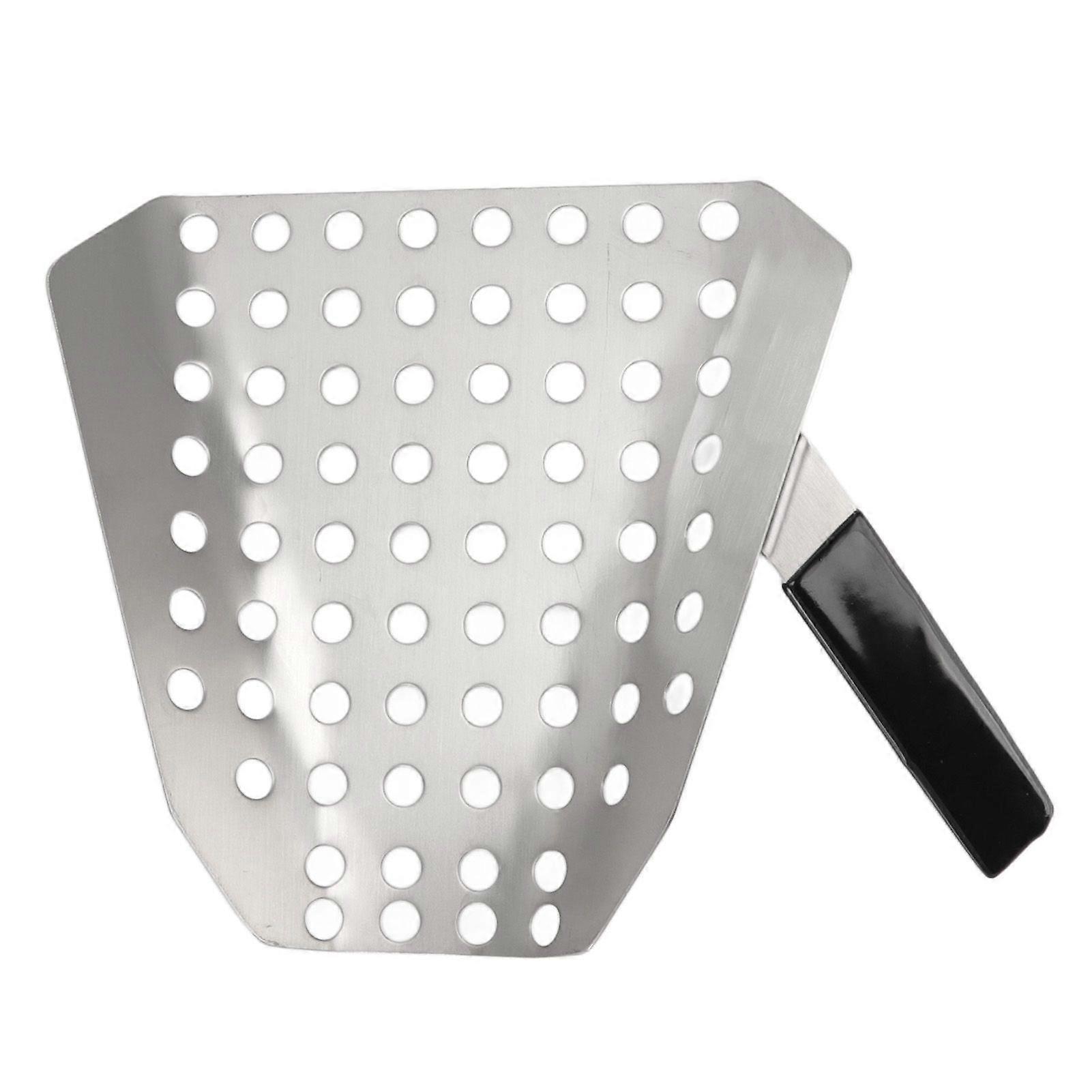 Popcorn Scoop Ergonomic Single Handle Stainless Steel Fries Scooper with Holes for Movie Theater Shop