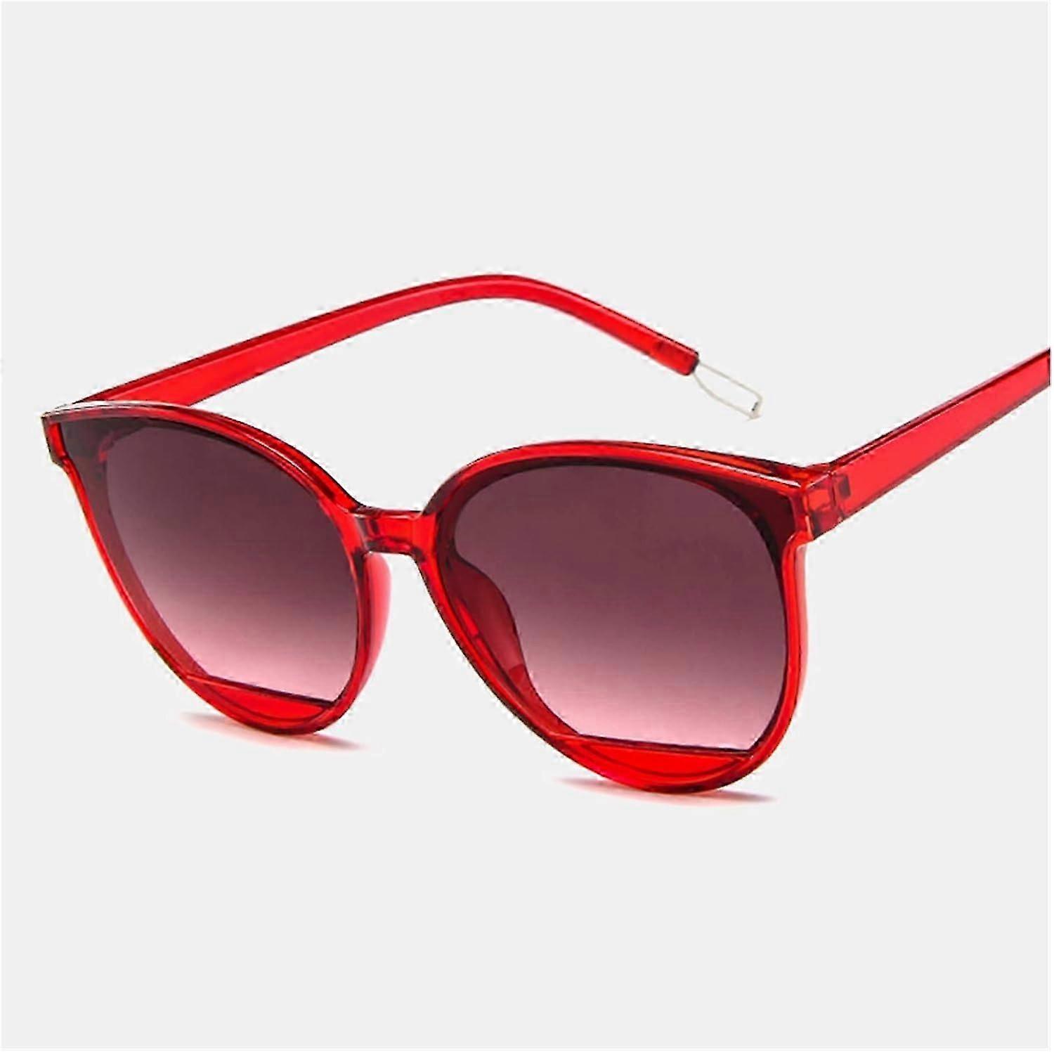 Retro Mirror Sunglasses Woman Vintage Cat Eye Black Sun Glasses New Arrival Claret