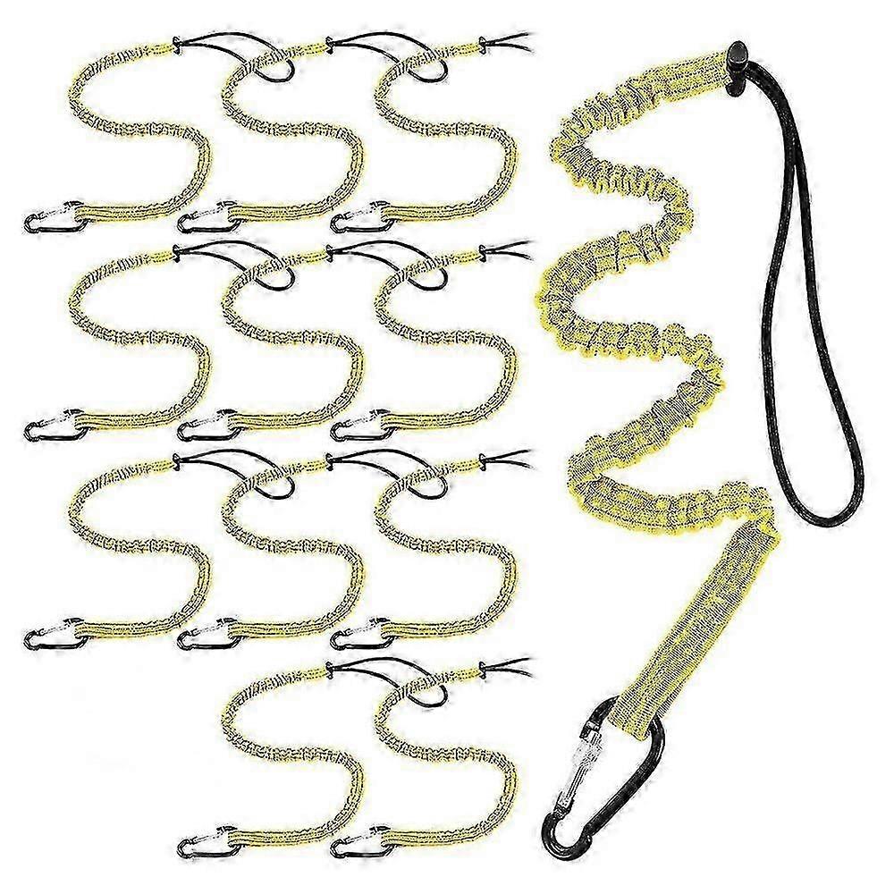 12-Pack Yellow Tool Lanyard with Metal Buckle and Loop End