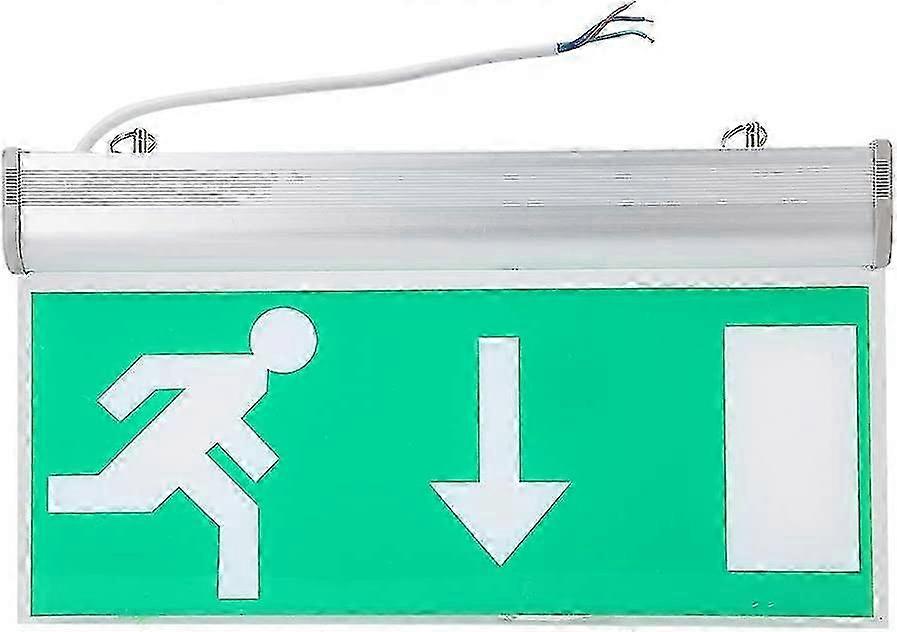 High Brightness LED Emergency Exit Sign Light with Fault Detection, Safety Escape Indicator