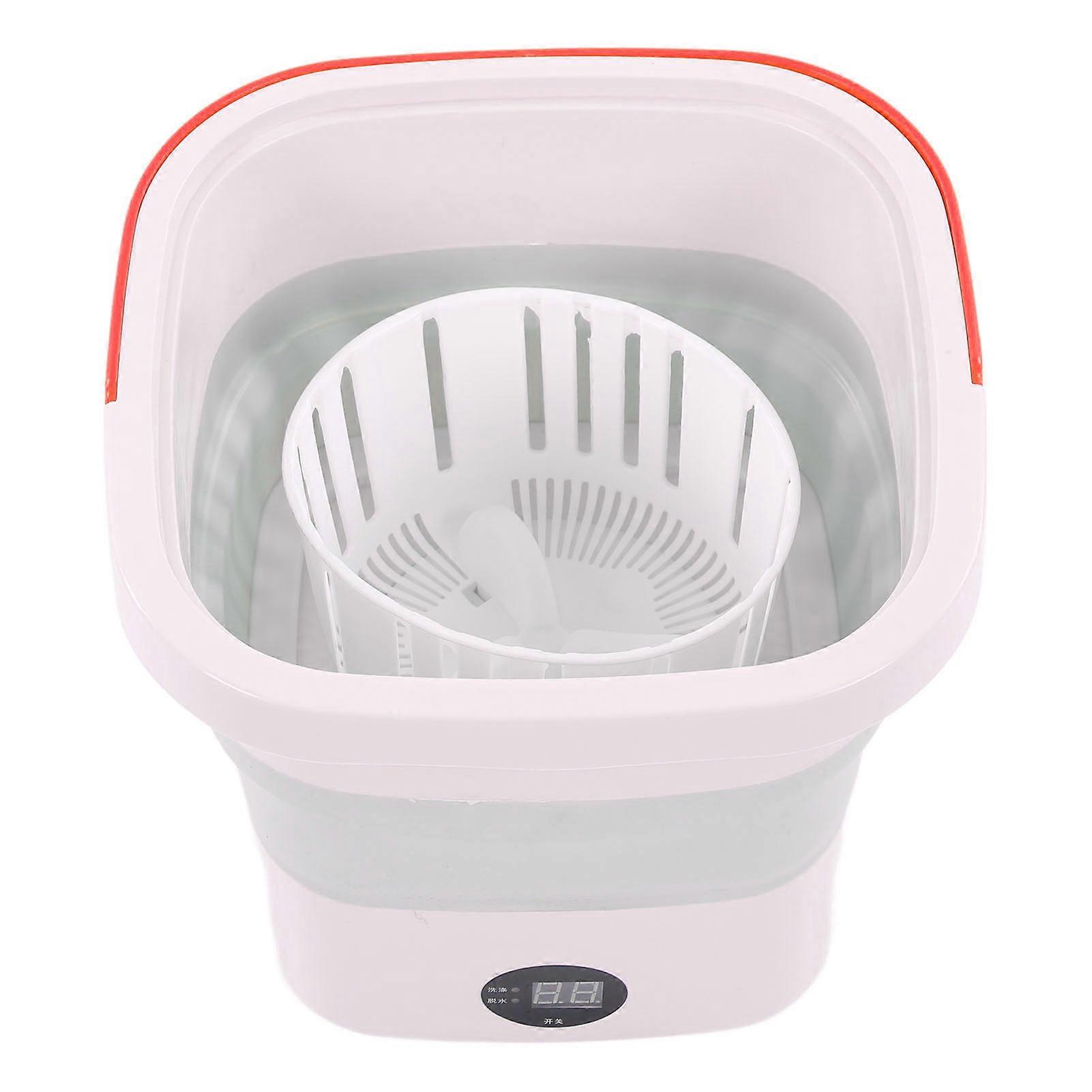 6L Mini Portable Foldable Bucket Washer with LCD Panel Display