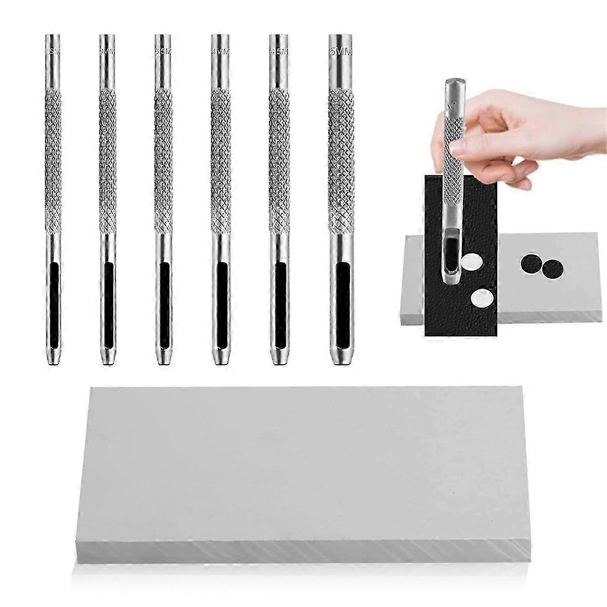 9-Piece Punching Tool, Hollow Punch Set for Stitching Punching Tool,