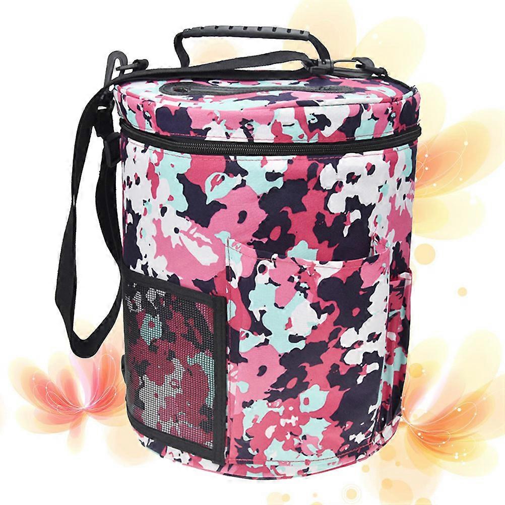 Knitting Bag Yarn Storage Organizer Printed Wool Storage Bag For Women Efficient Use 1Pack