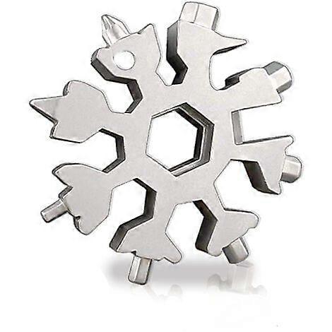 18 in 1 Stainless Steel Snowflake Multi-Function Screwdriver Tool (White) 1 pcs