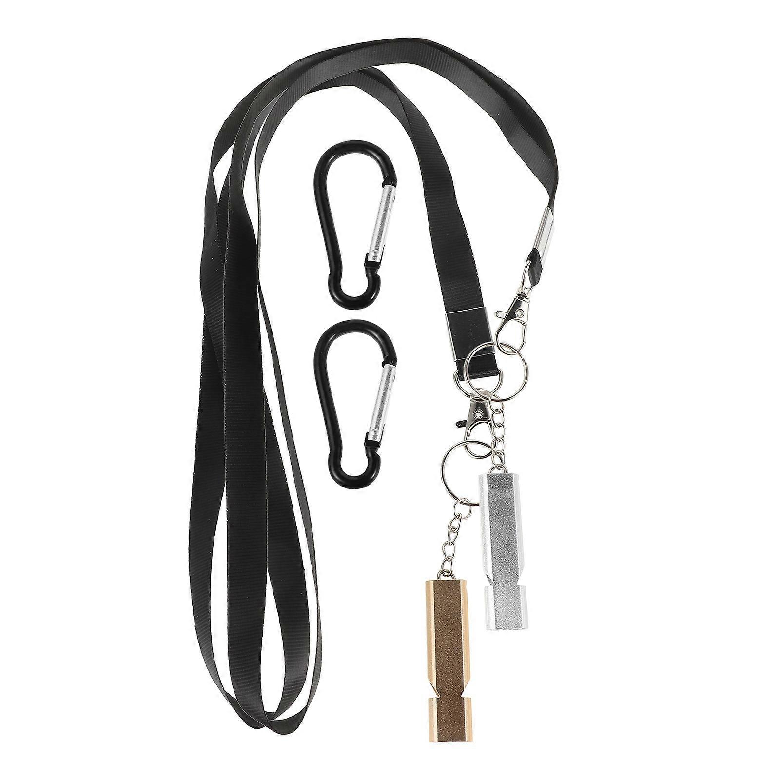 Whistle Lanyard Camping Whistle Outdoor Activities 11.00X1.50X0.70cm Portable Design 2 Sets