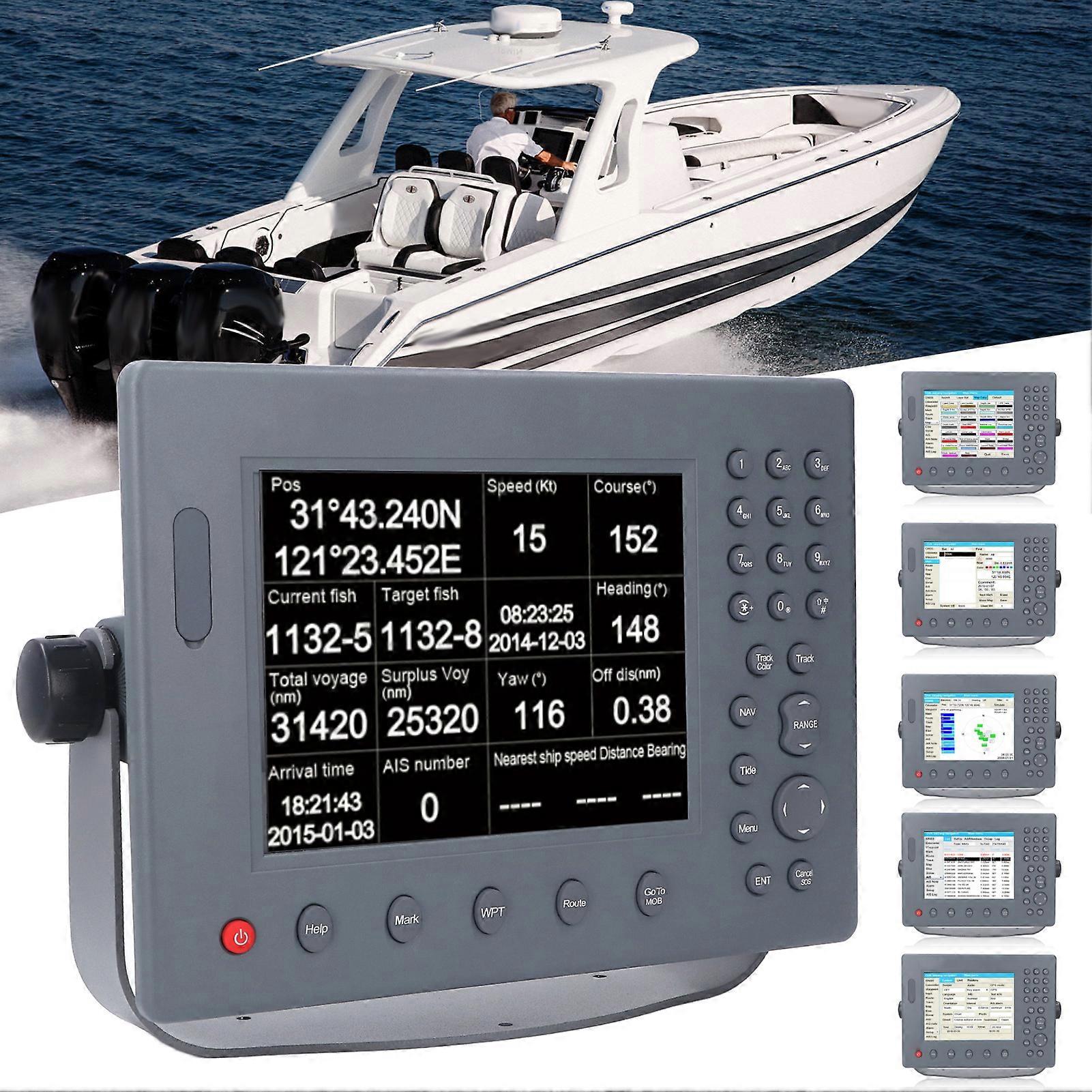 8in LCD Marine GPS Navigator T80F 24V Preloaded Color Map