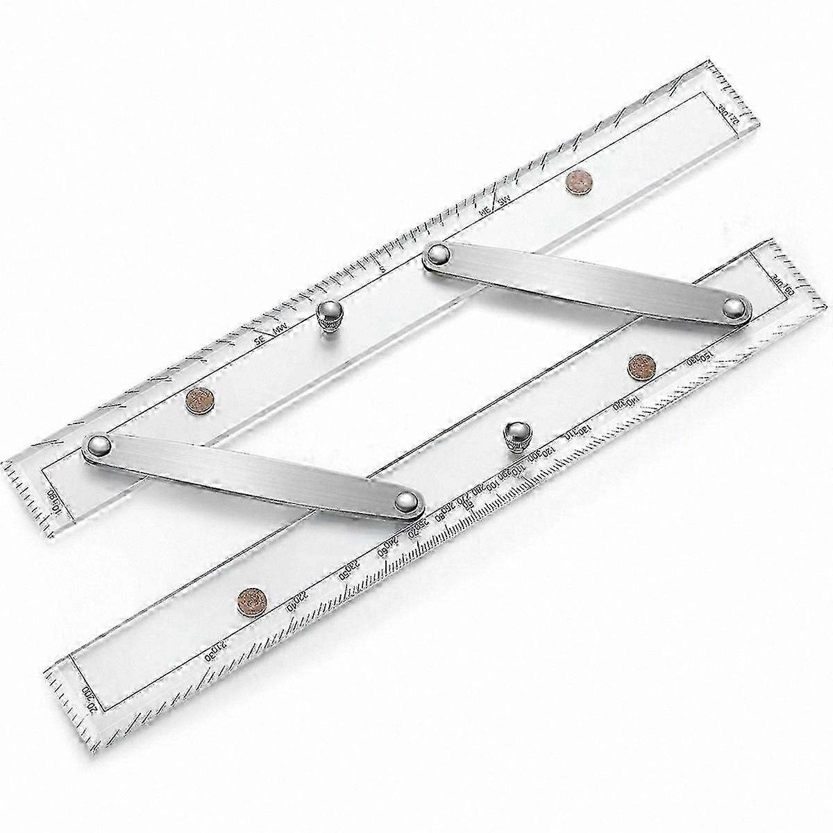 12-Inch Transparent Parallel Ruler with Clear Markings for Marine Use