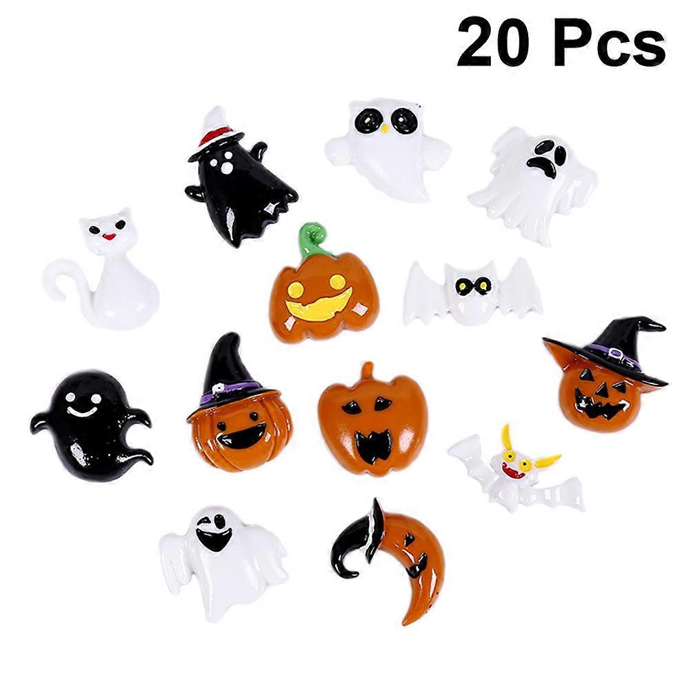 الراتنج هالوين ديكور اليقطين جمجمة زخرفة للحرف DIY 20 قطعة