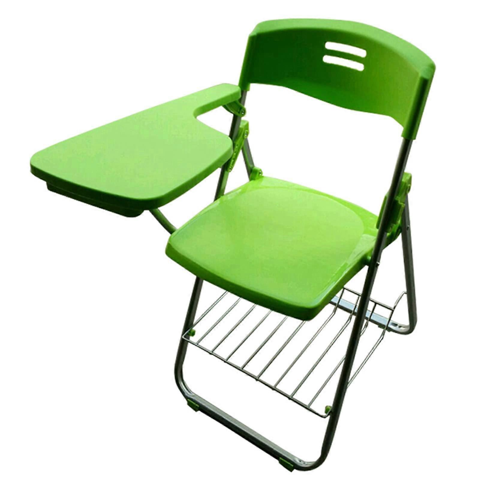 Training Chair With Integrated Folding Table And Writing Board Green Conference Room Chair For Training Classes