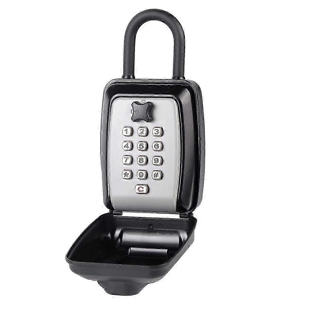 Key Safe - Spacious 12-Digit Combination Lock Box with Resettable Keypad, Waterproof Wall-Mounted Key Storage Solution
