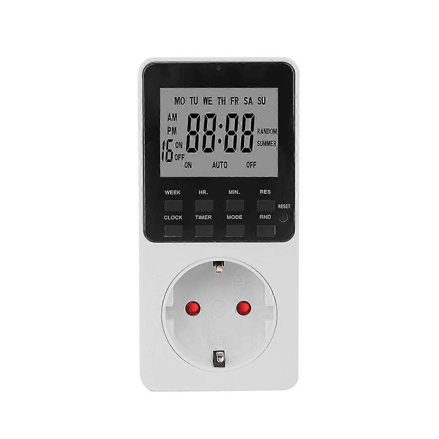 Electronic Digital Time Switch Kitchen Time Socket Outlet EU Plug