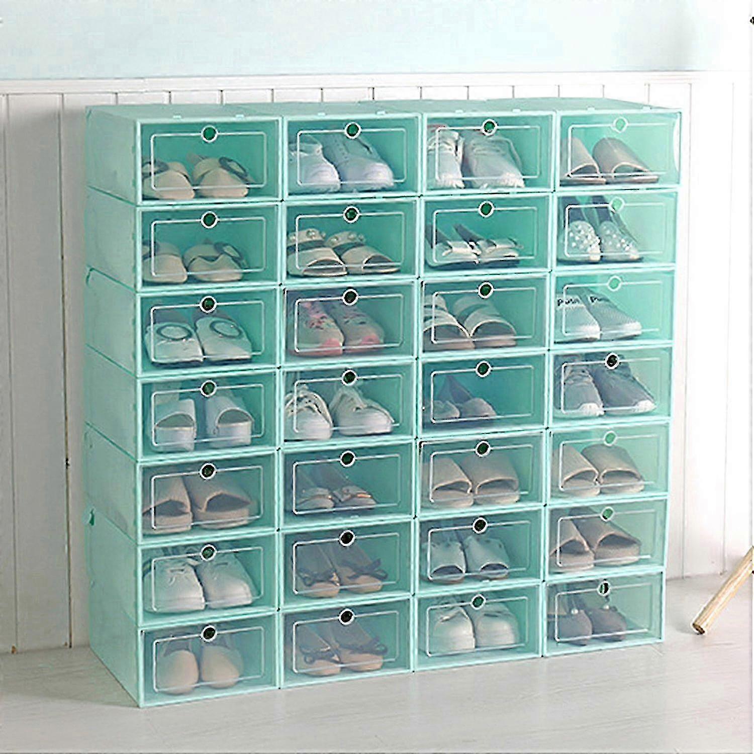 Transparent Stackable Dustproof Flip Type Shoes Storage Container Home Decor