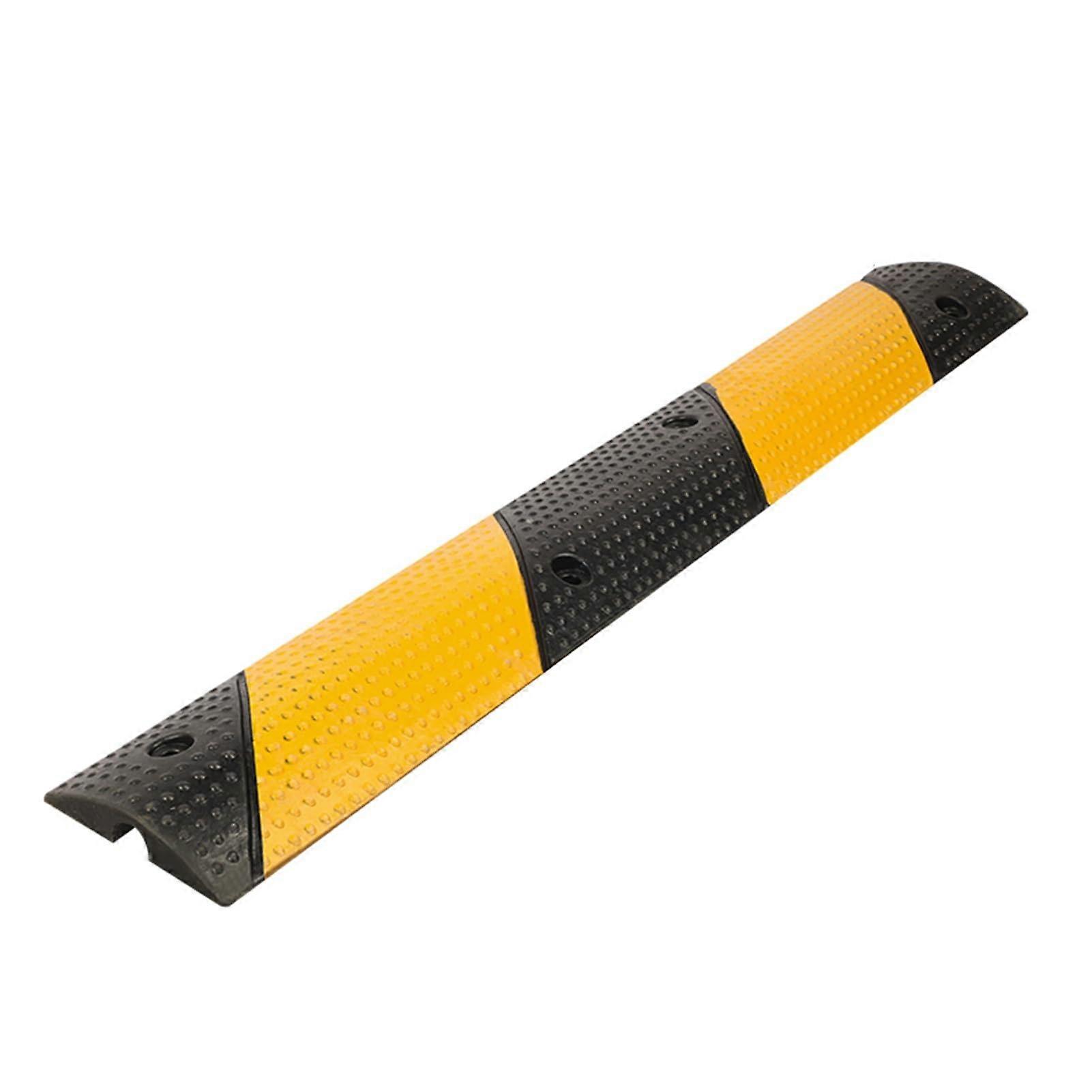 Rubber Speed Bumps Heavy Duty 1000x150x30mm Spliced Buffer Strips Driveway Bumpers For School Parking Entrances