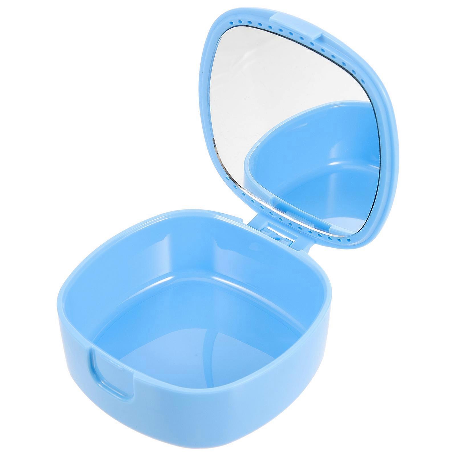 Portable Retainer Case Denture Storage Container for Women Use 2Pcs Box