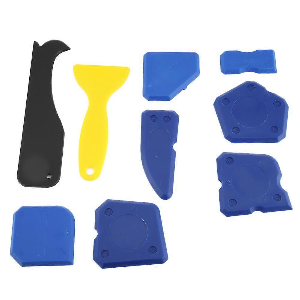 Kit de 9 outils de nettoyage et de finition pour mastic silicone, grattoir à vitres, coulis et calfeutrage