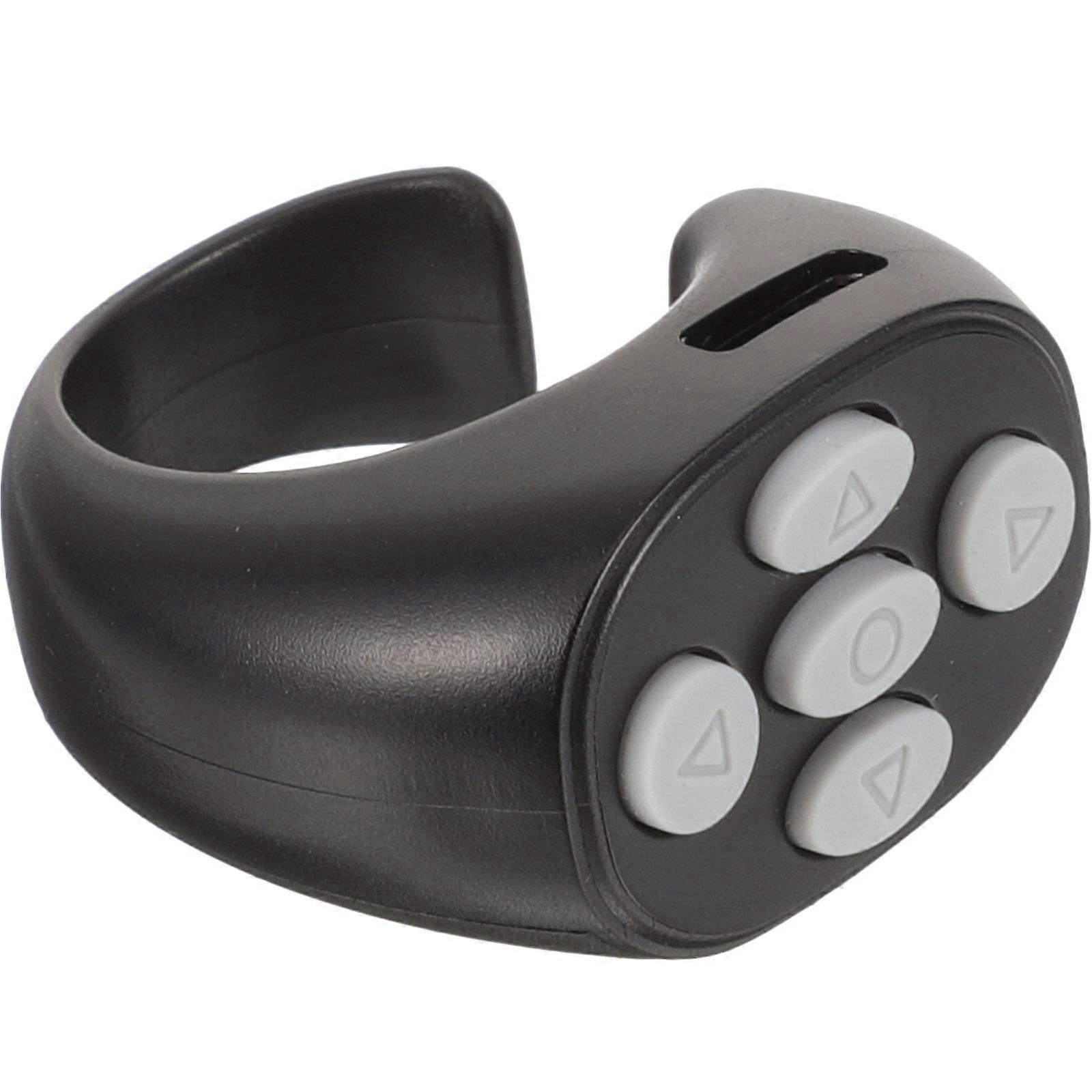 Wireless Remote Phone Shutter Ring for Smartphone Daily Use Abs Black with to Like 1Set