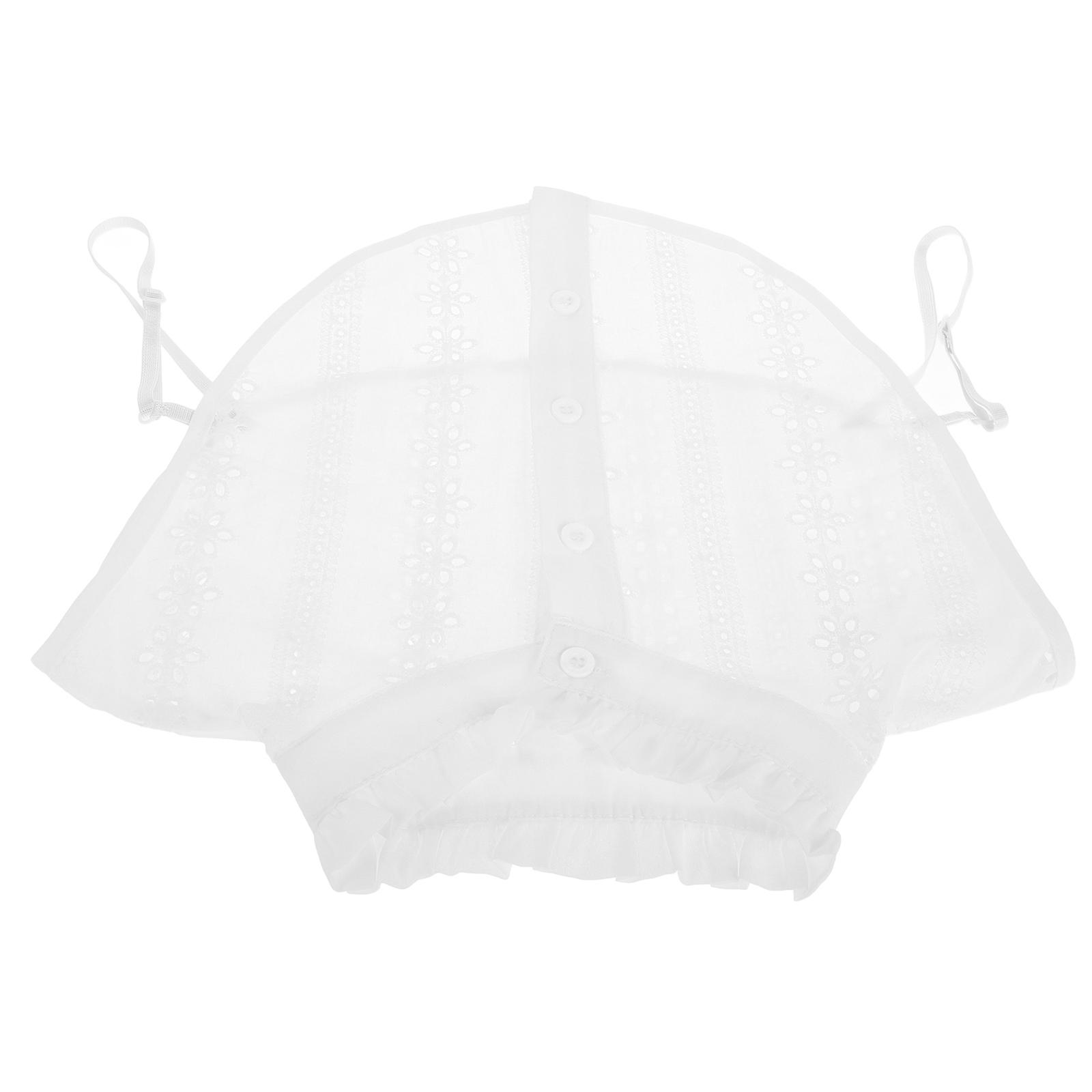 Ruffle Edge Elegant Fake Collar For Women Autumn And Winter Wear Layering Enhancement White 1Pack