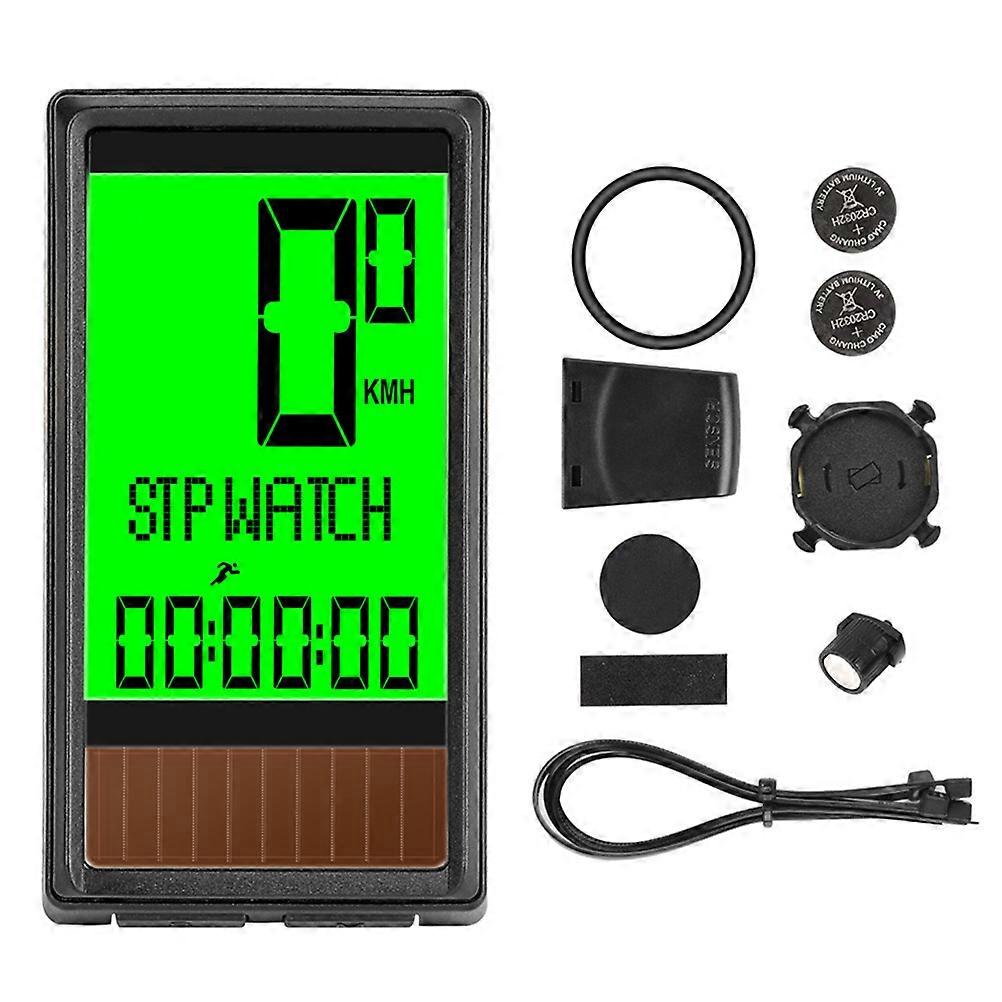 Computer Bike Speedometer for Bicycle Computer Riding Hiking Outdoor Activities Green Waterproof 1Set
