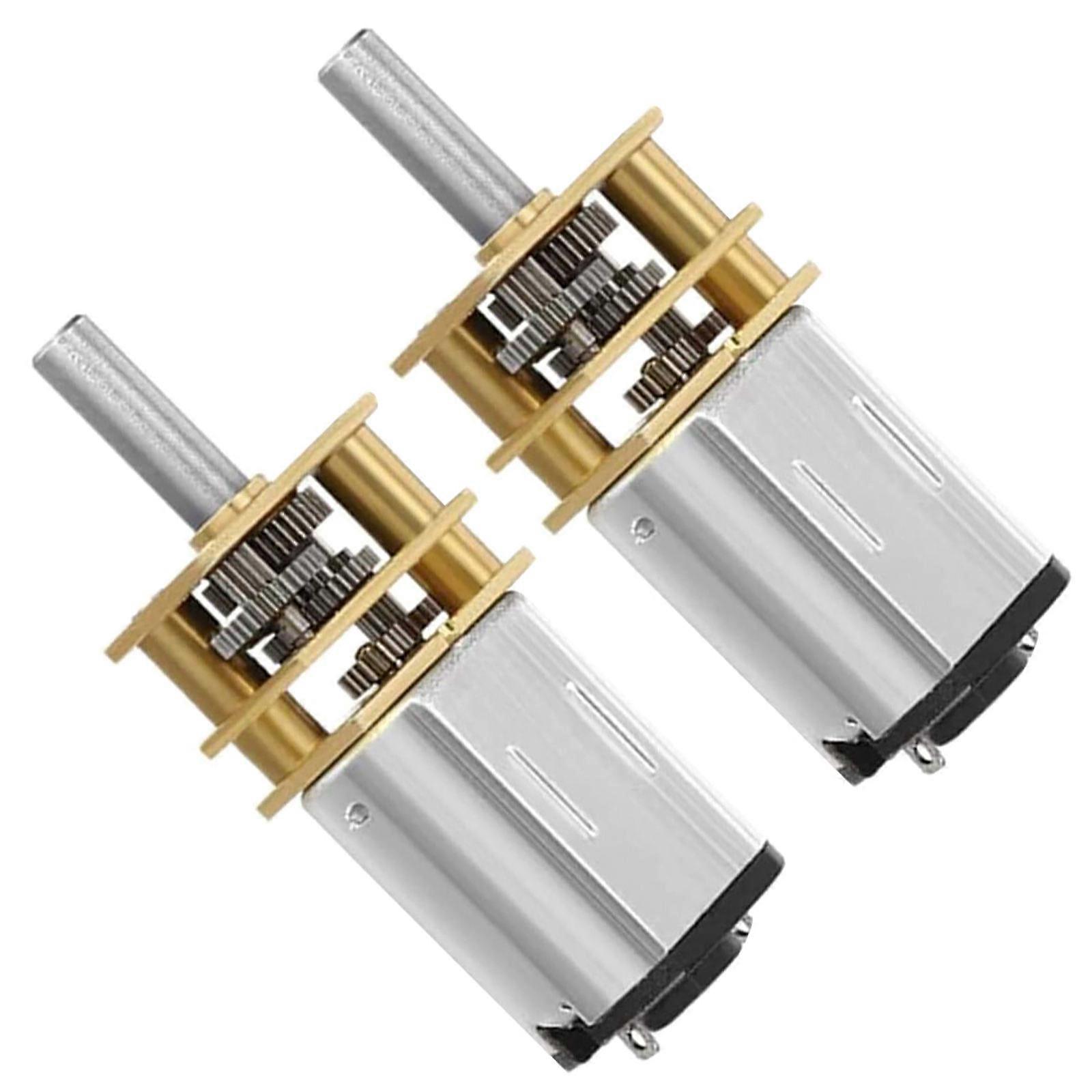 Micro Speeds Reduction Motor 2Pcs Electric Gear Box For Robots Medicinal Equipment Featuring Durable Metal Construction