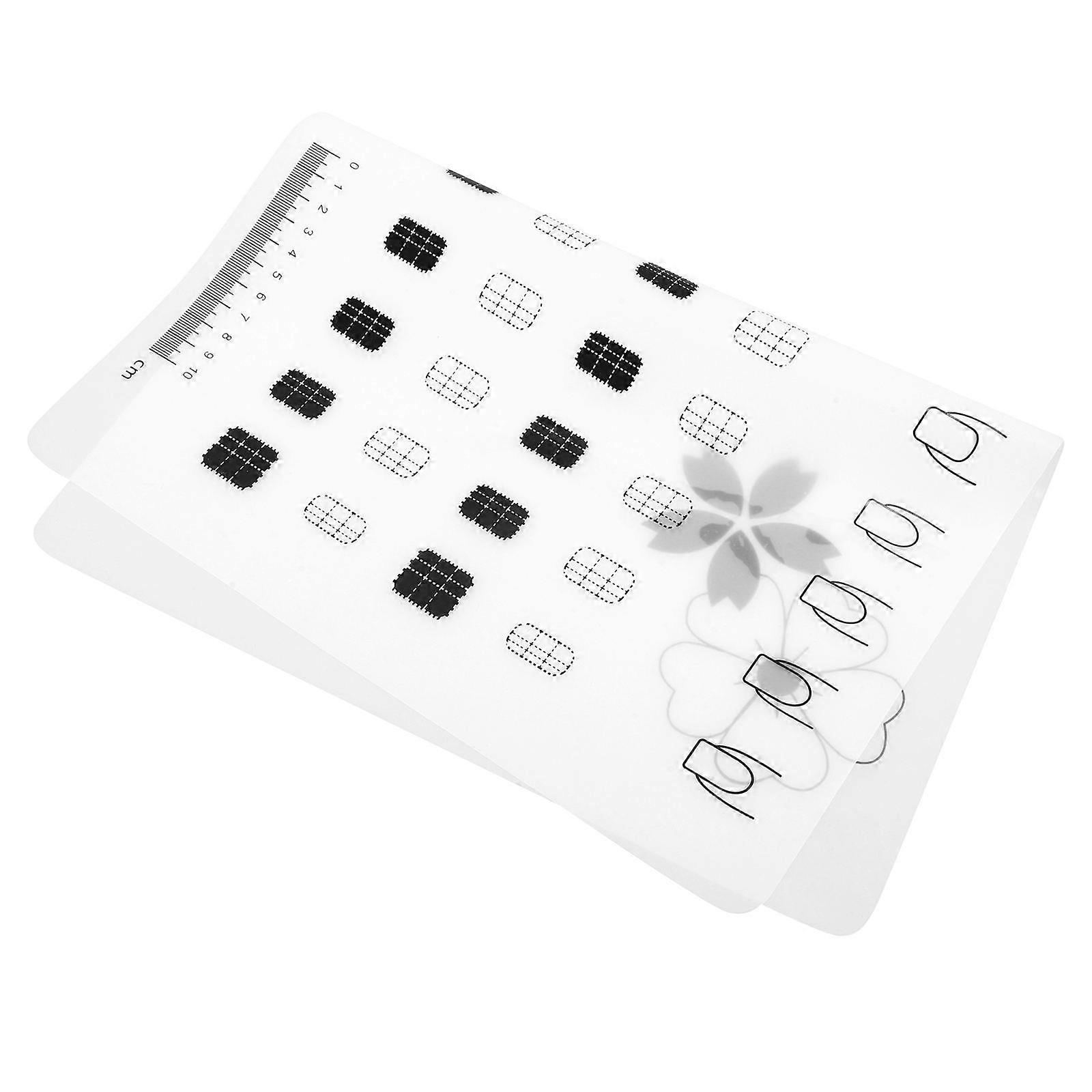 Manicure Drawing Exercise Mat For Nail Training In Beauty Salon Use Featuring White Silicone 1Pack