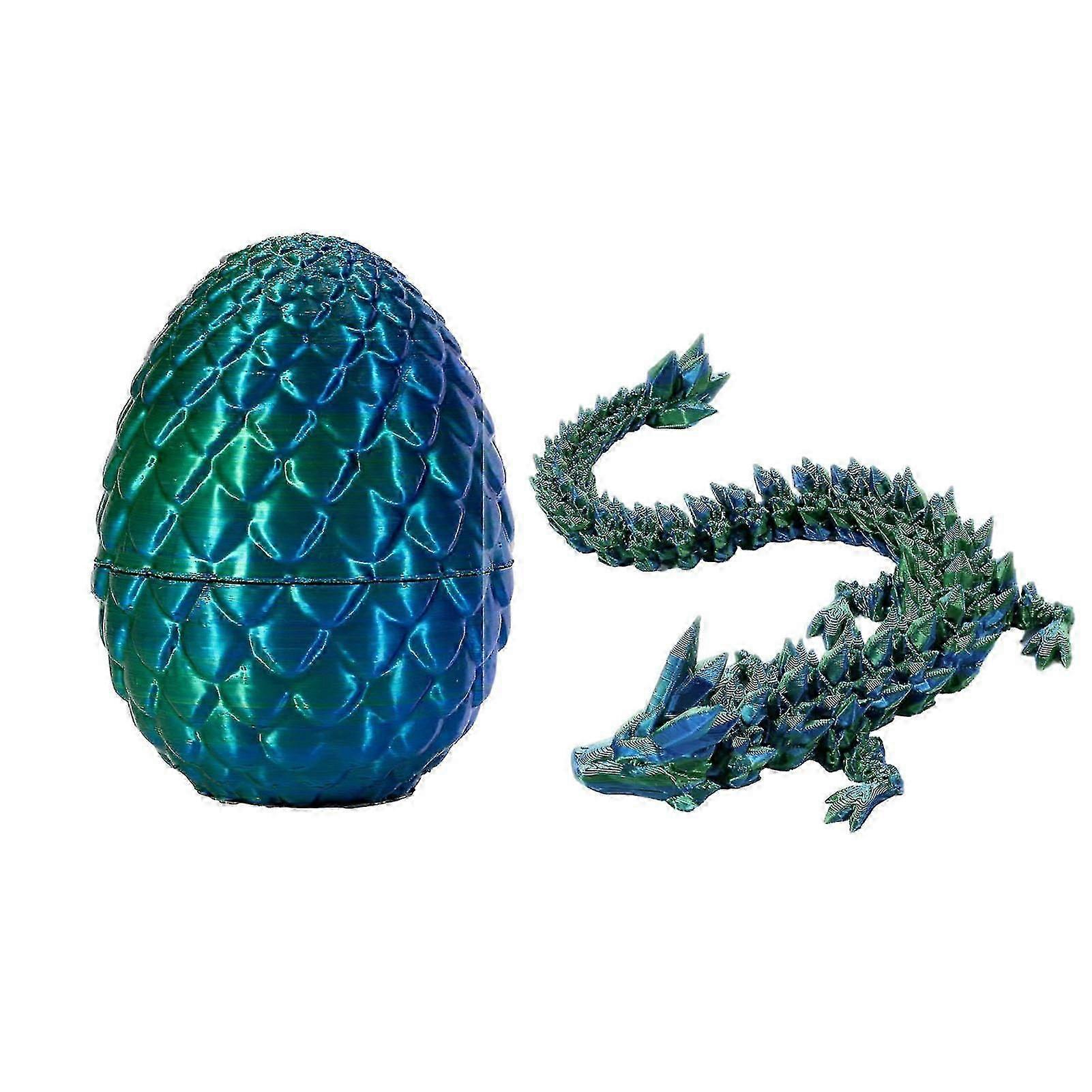 3D Printed Dragons Toys with Egg Stylish Desktop Crafts Decoration for Office Car Home