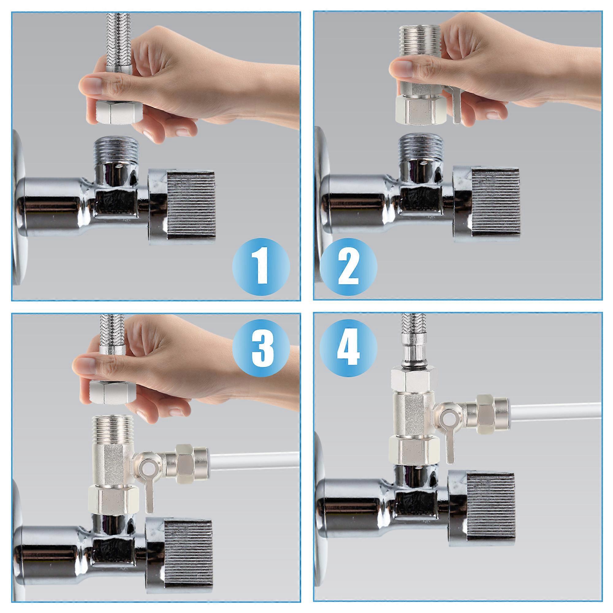 Copper Water Connection Adapter Excellent Easy Installation For Various Usage Shut-off Valve Adapter