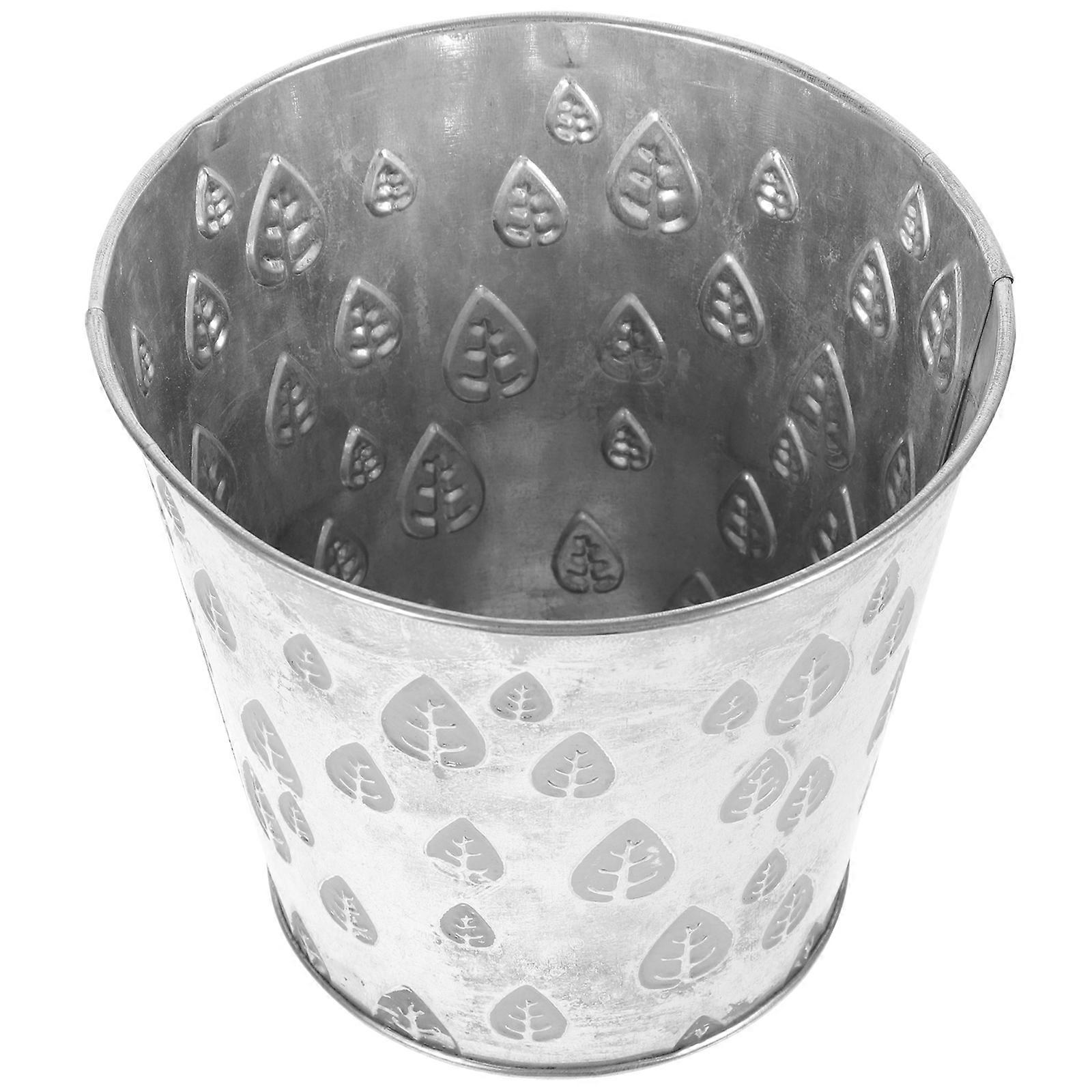 Grey Metal Container Flower Arrangement Bucket for Planting Use Large